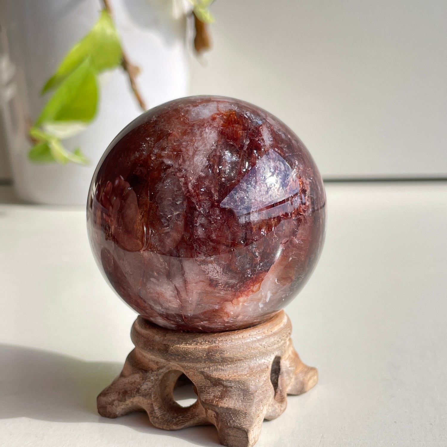 Fire Quartz Sphere - High Quality 5.7cm