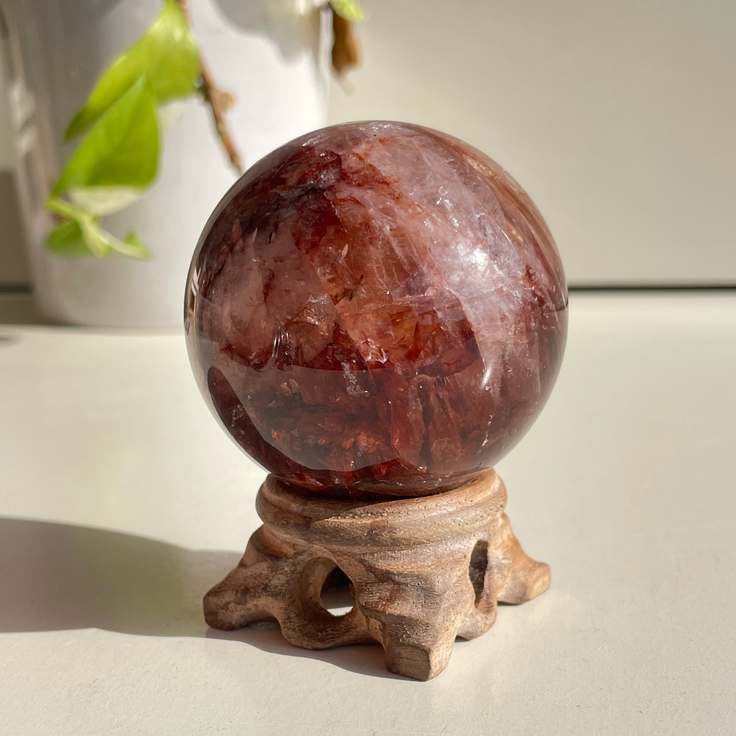 Fire Quartz Sphere - High Quality 5.8cm
