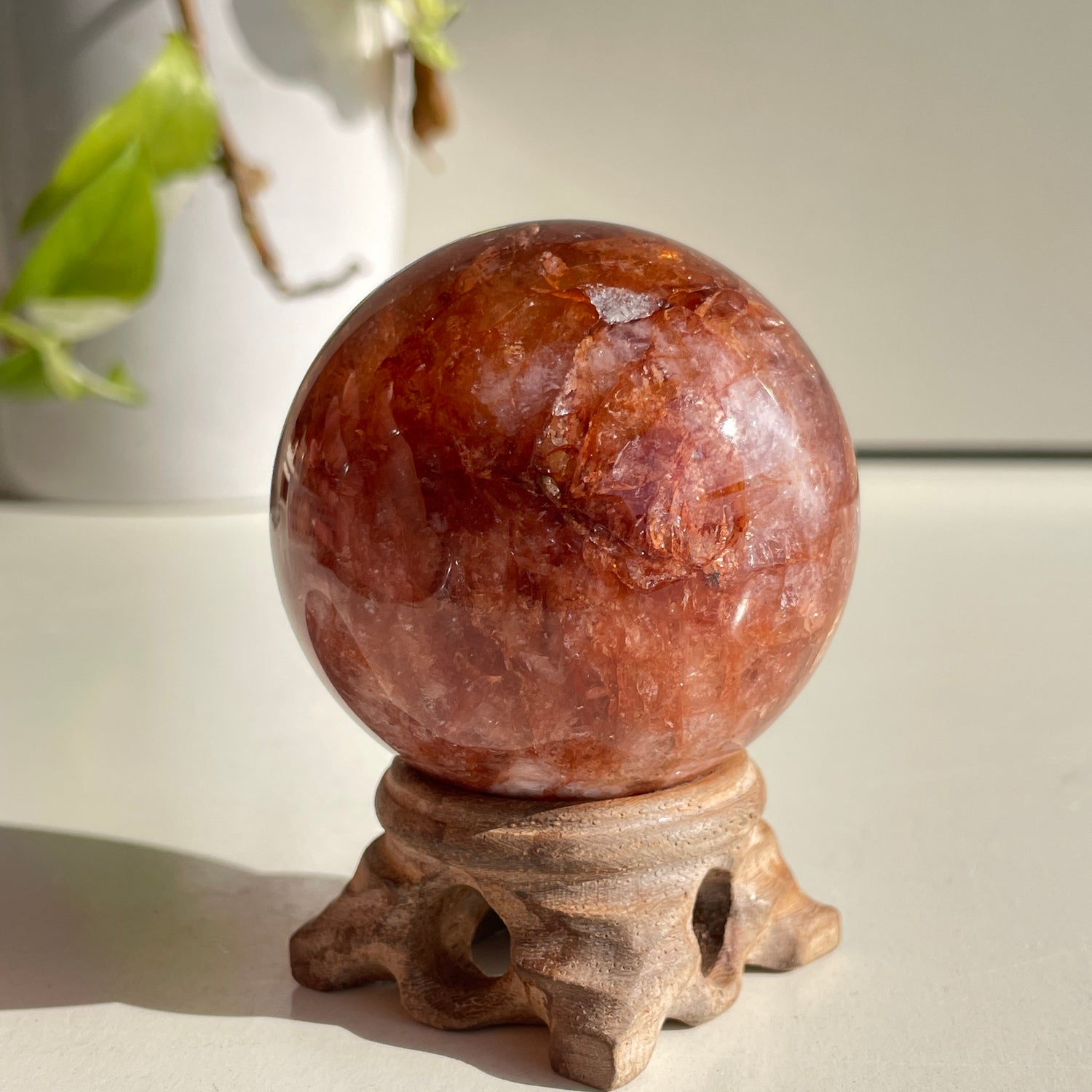 Fire Quartz Sphere - High Quality 5.7cm