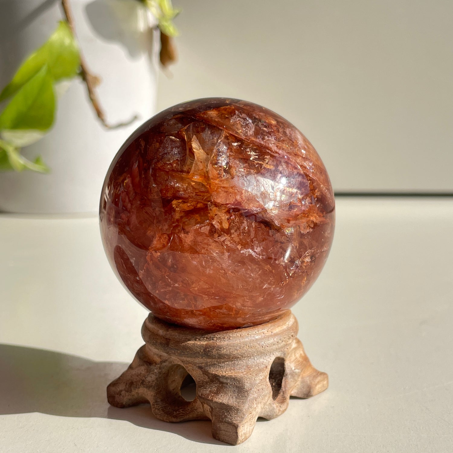 Fire Quartz Sphere - High Quality 5.7cm