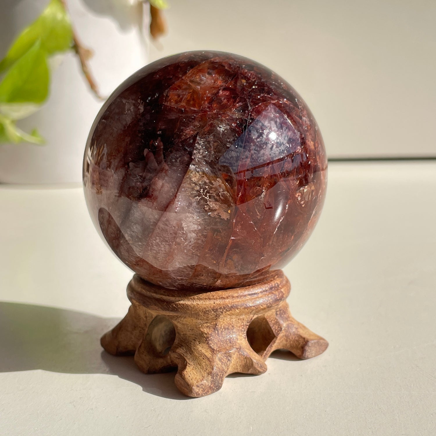 Fire Quartz Sphere - High Quality 6.2cm
