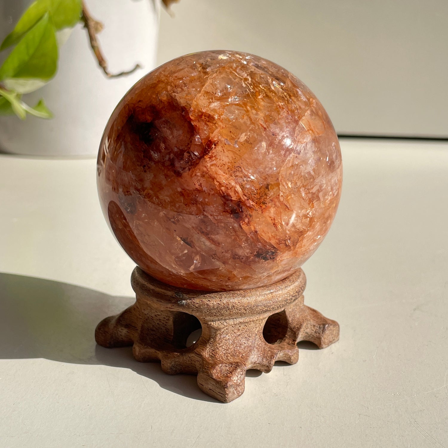 Fire Quartz Sphere - High Quality 7.1cm