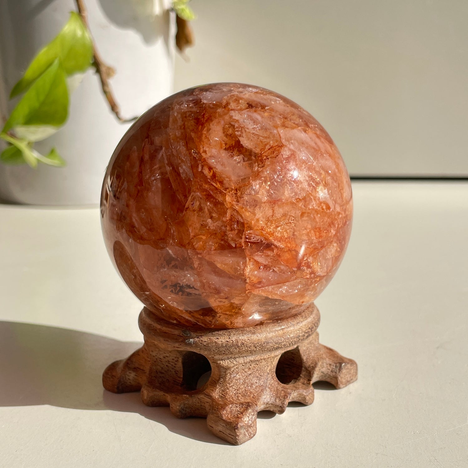 Fire Quartz Sphere - High Quality 7.1cm