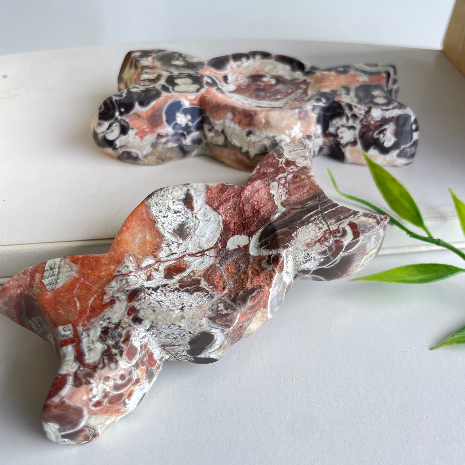 Money Agate Triple Moon Bowl