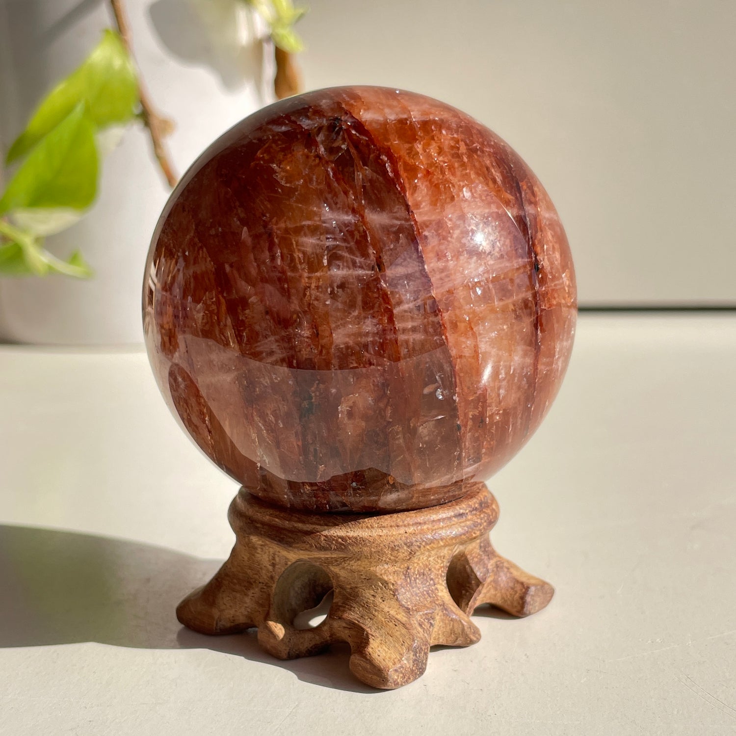 Fire Quartz Sphere - High Quality 6.7cm