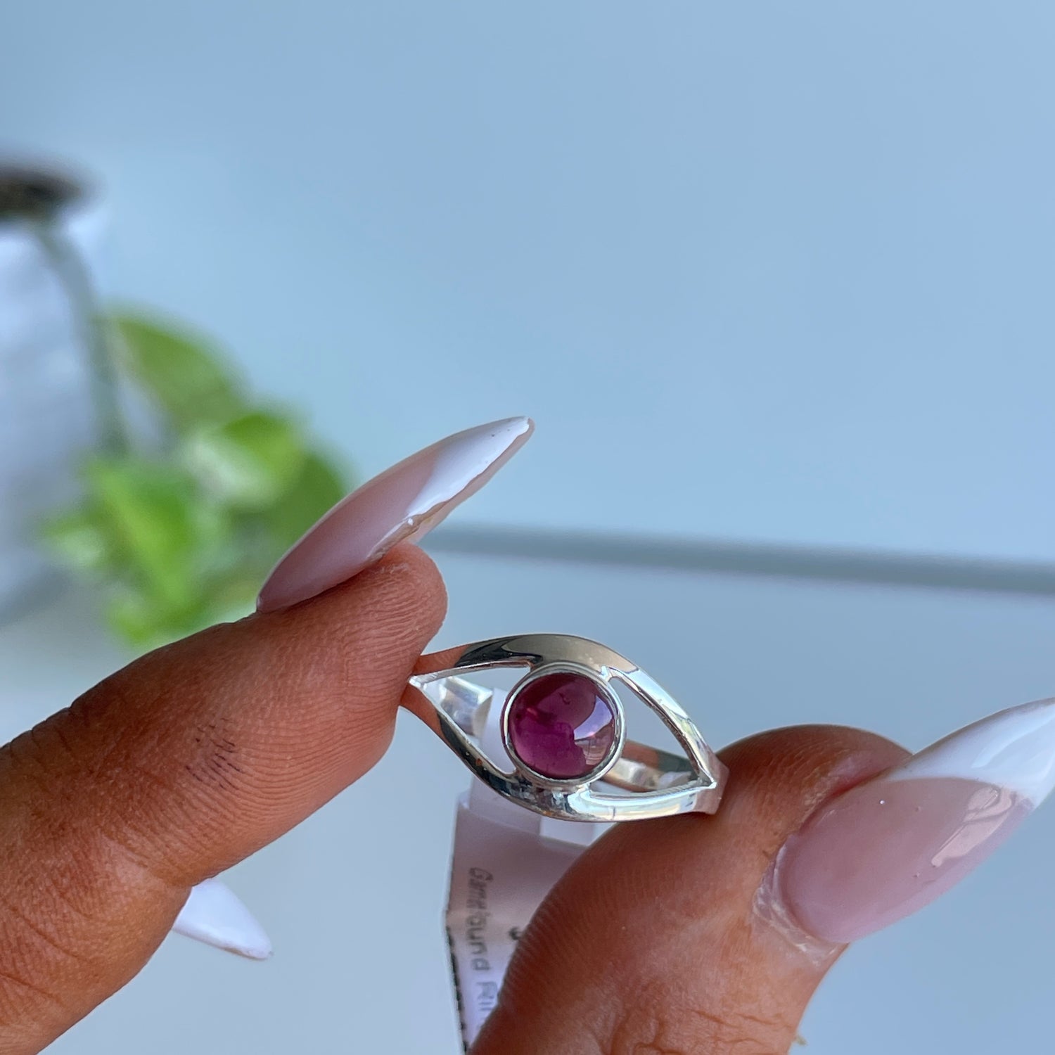Garnet Round Ring R4035