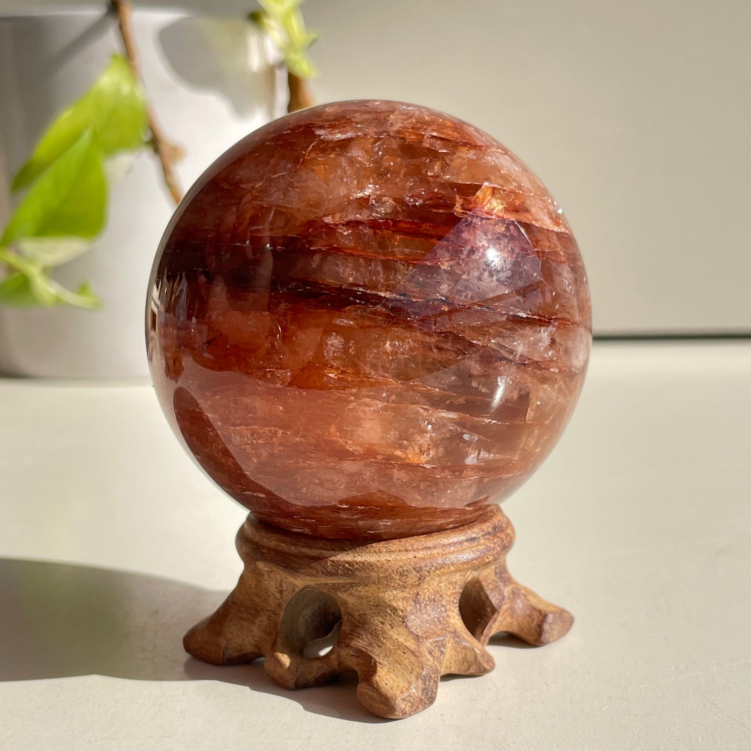 Fire Quartz Sphere - High Quality 6.7cm