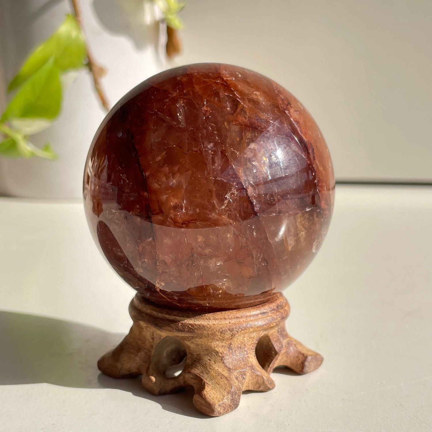 Fire Quartz Sphere - High Quality 6.5cm