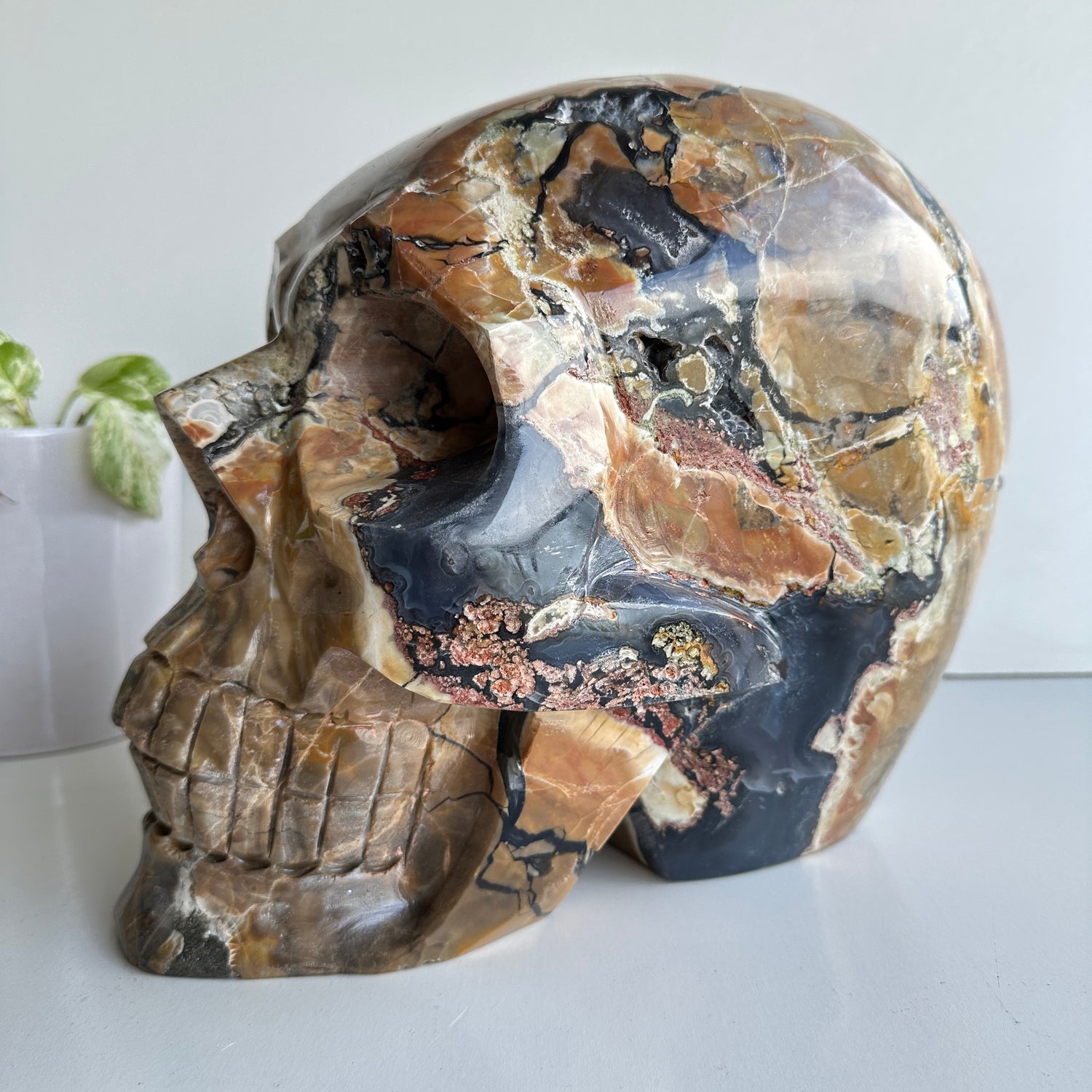 Volcano Agate Skull 19.634kg