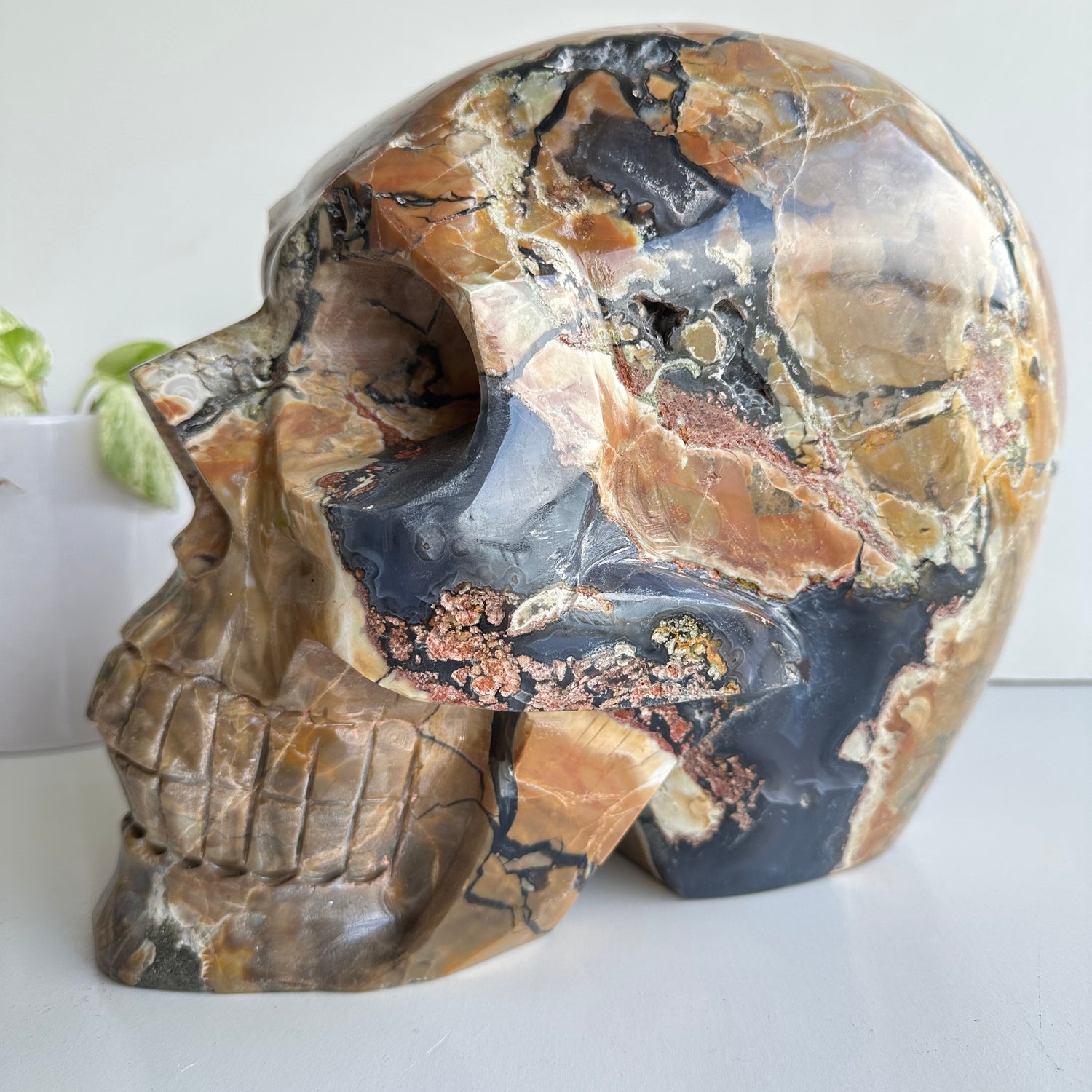 Volcano Agate Skull 19.634kg