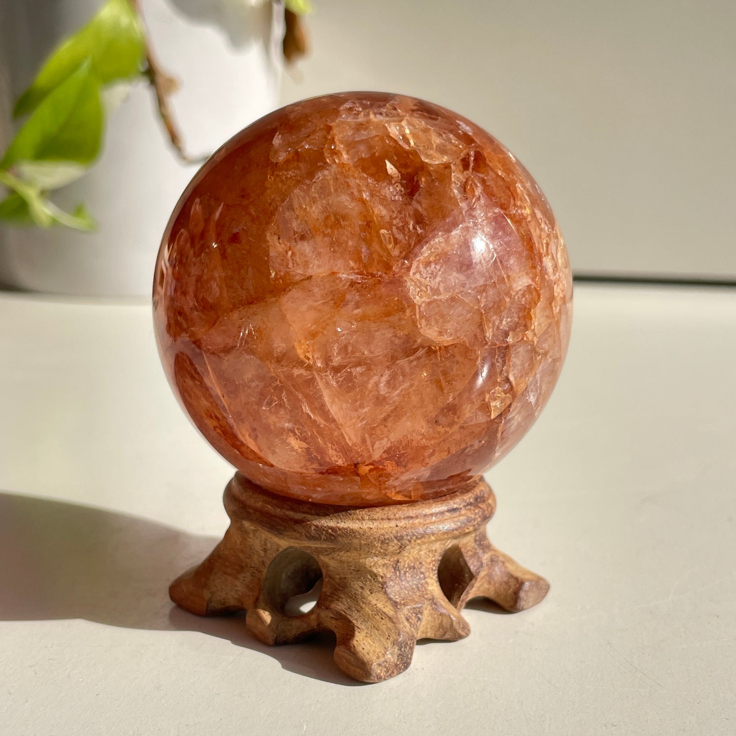Fire Quartz Sphere - High Quality 6.4cm