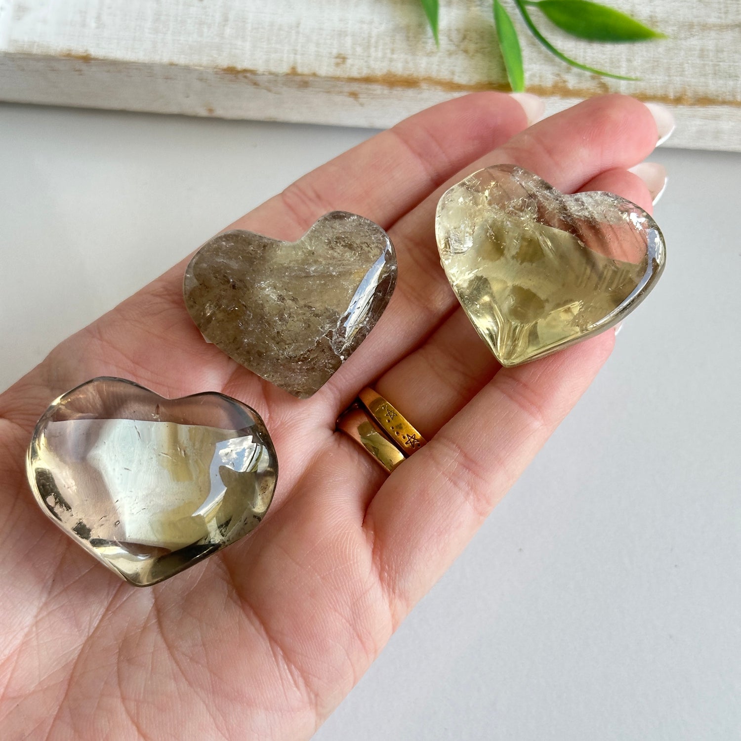Smoky Citrine Heart Small