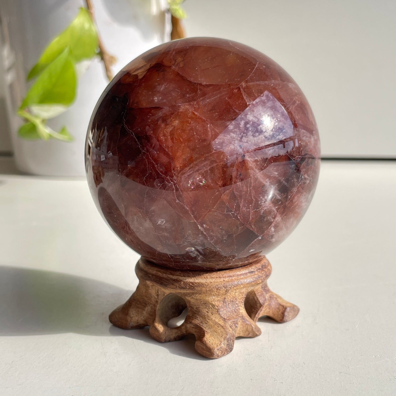 Fire Quartz Sphere - High Quality 7.2cm