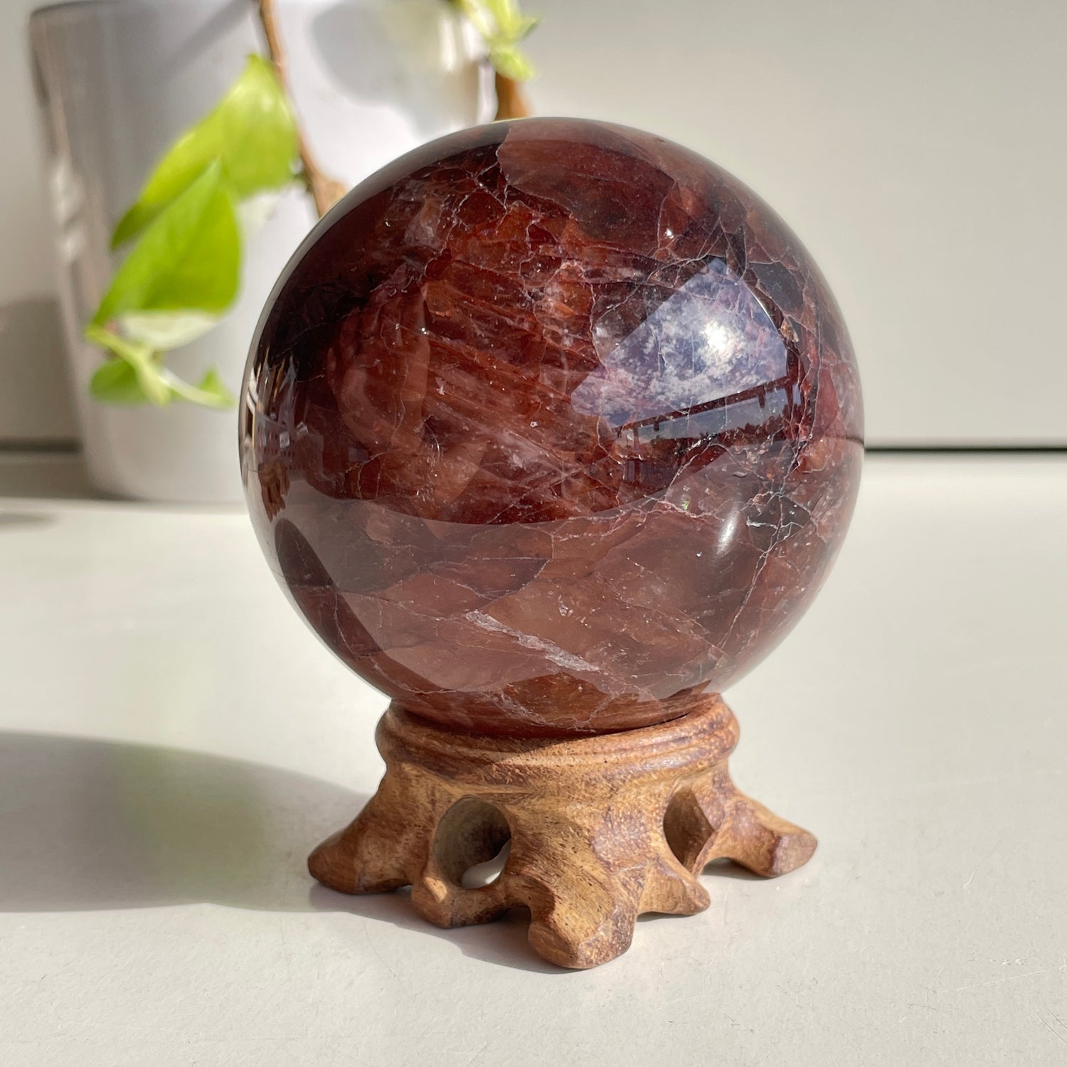 Fire Quartz Sphere - High Quality 7.2cm
