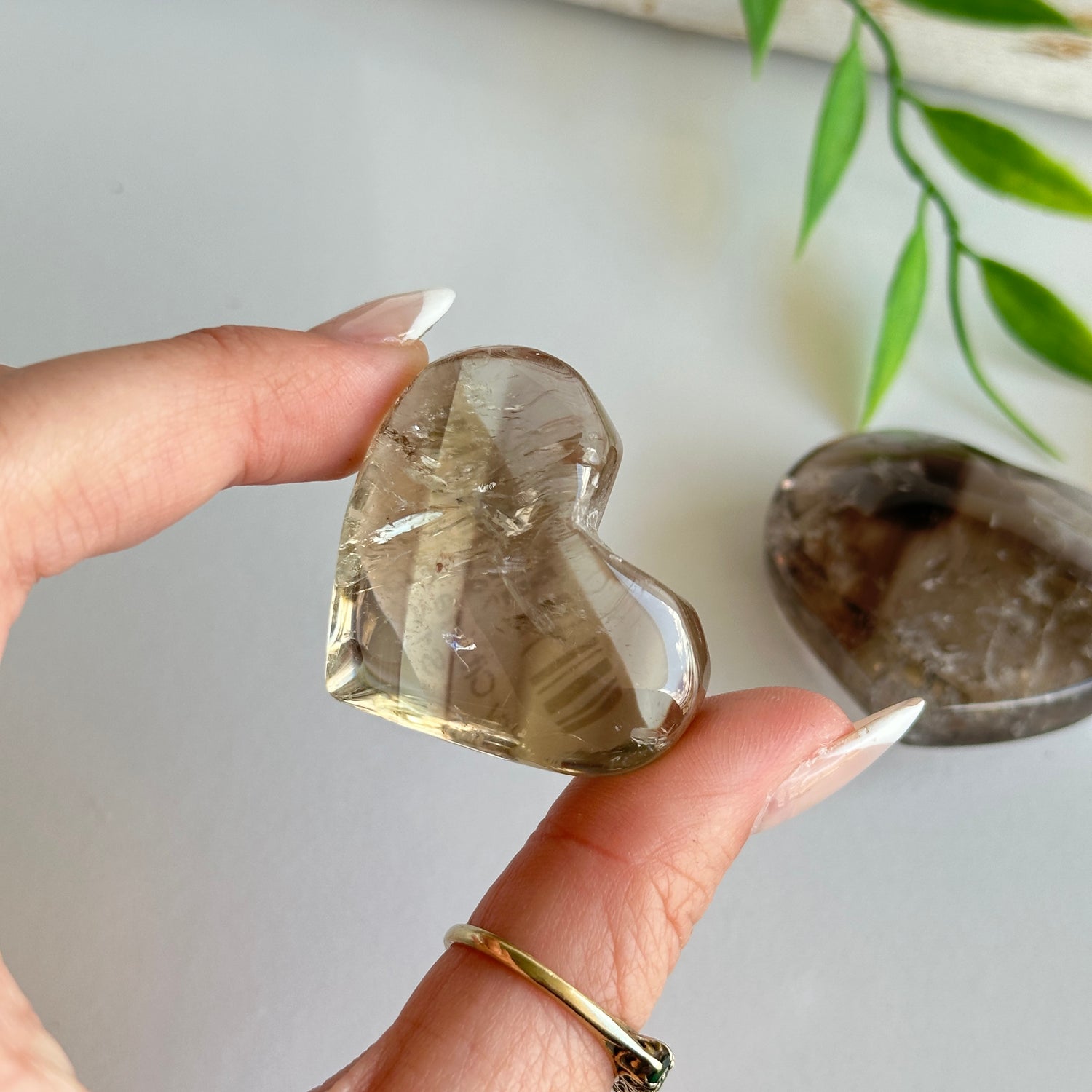 Smoky Citrine Heart Medium