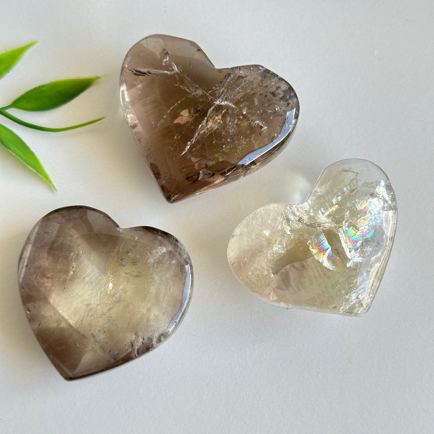 Smoky Citrine Heart Large