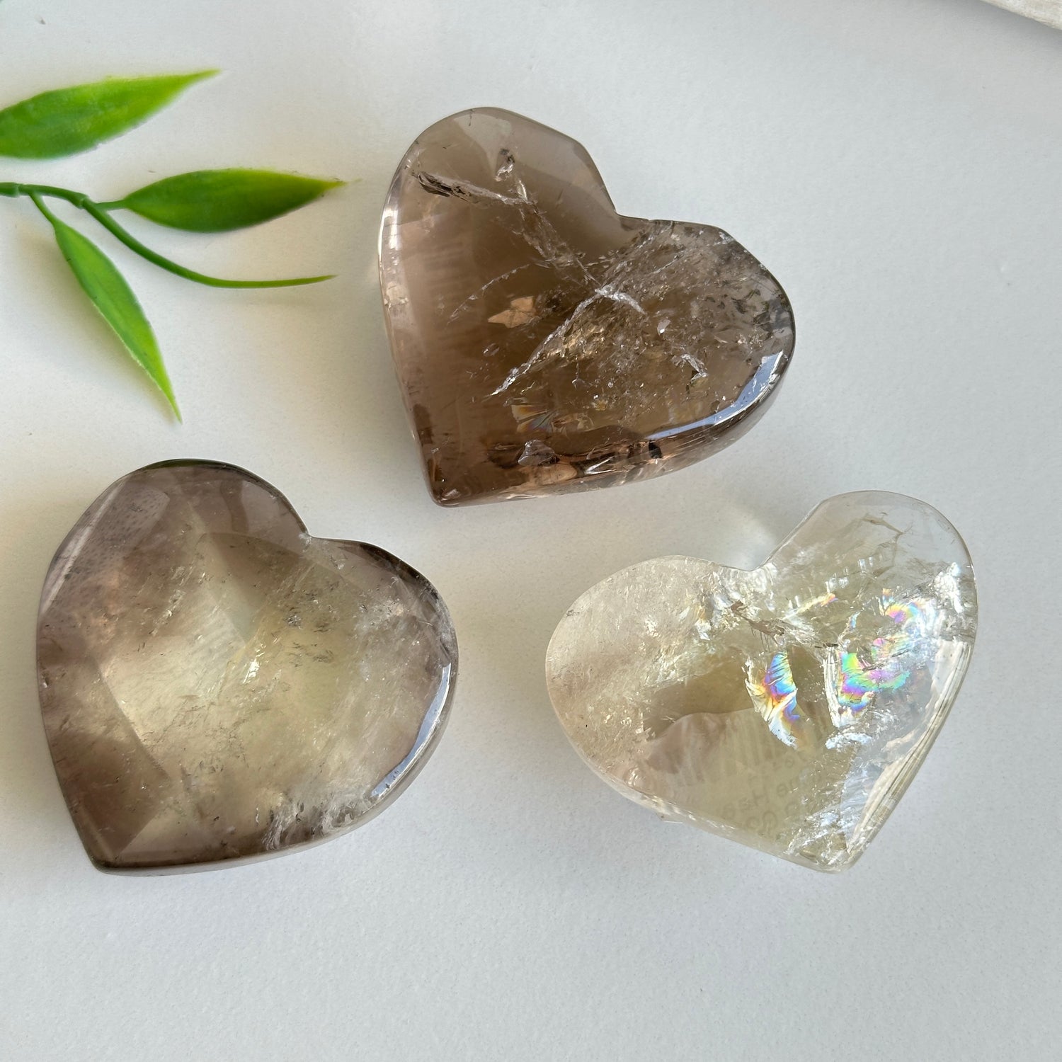 Smoky Citrine Heart Large