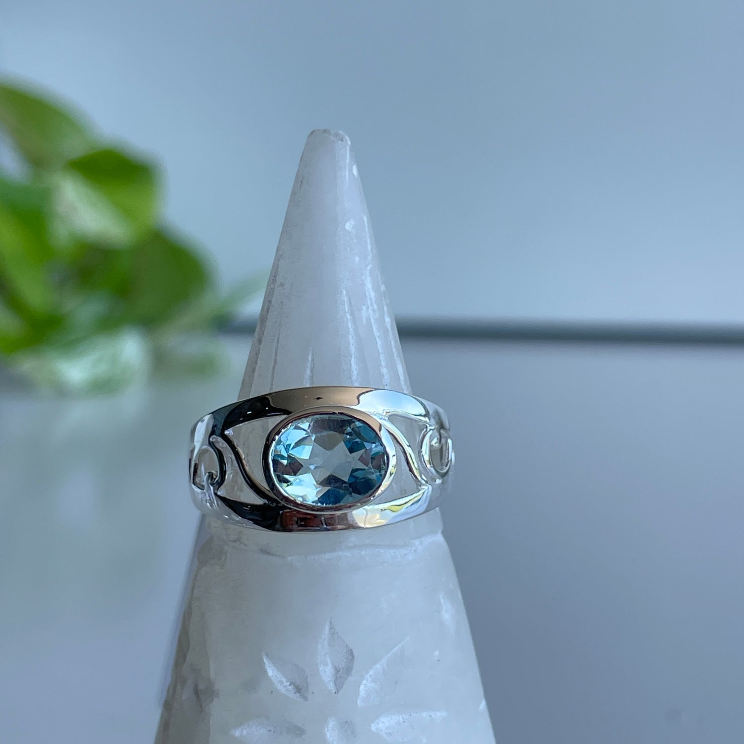 Blue Topaz Oval Ring