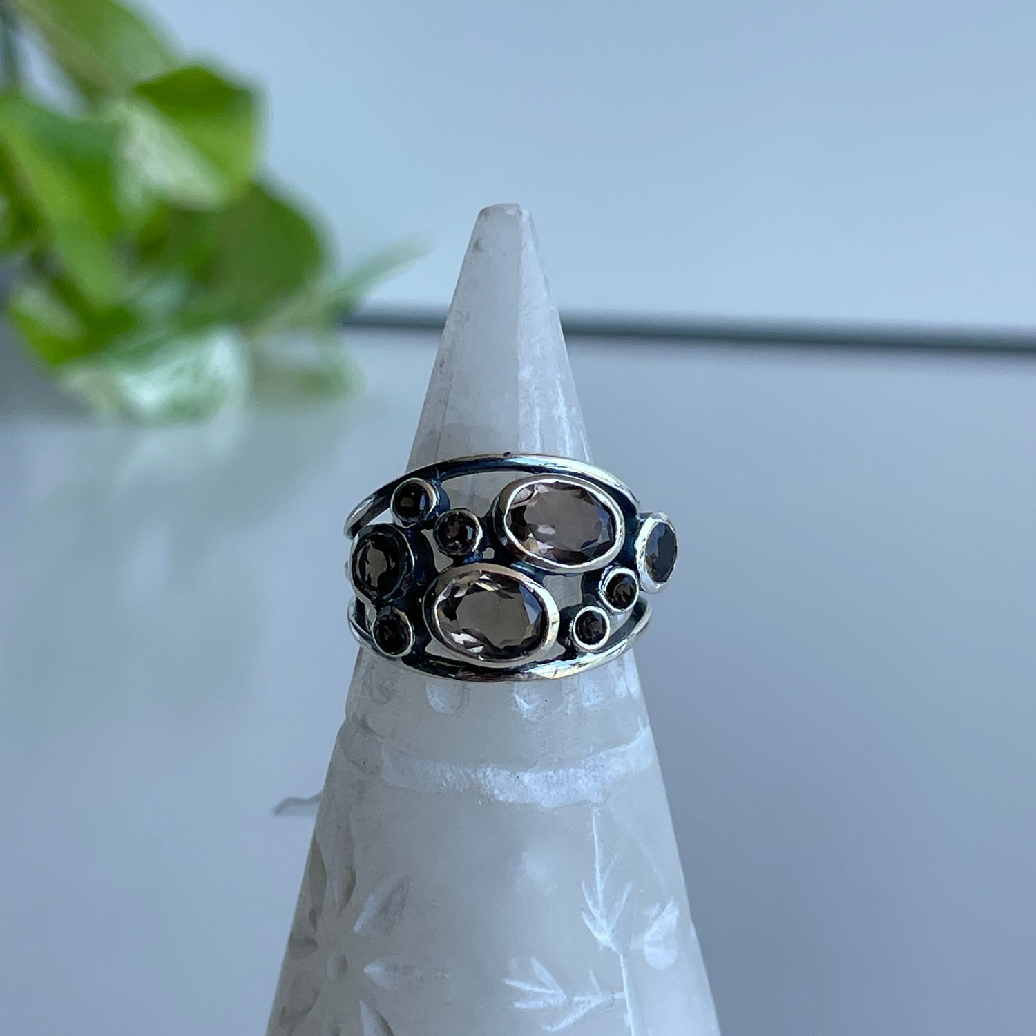 Smoky Quartz Multi Stone Ring