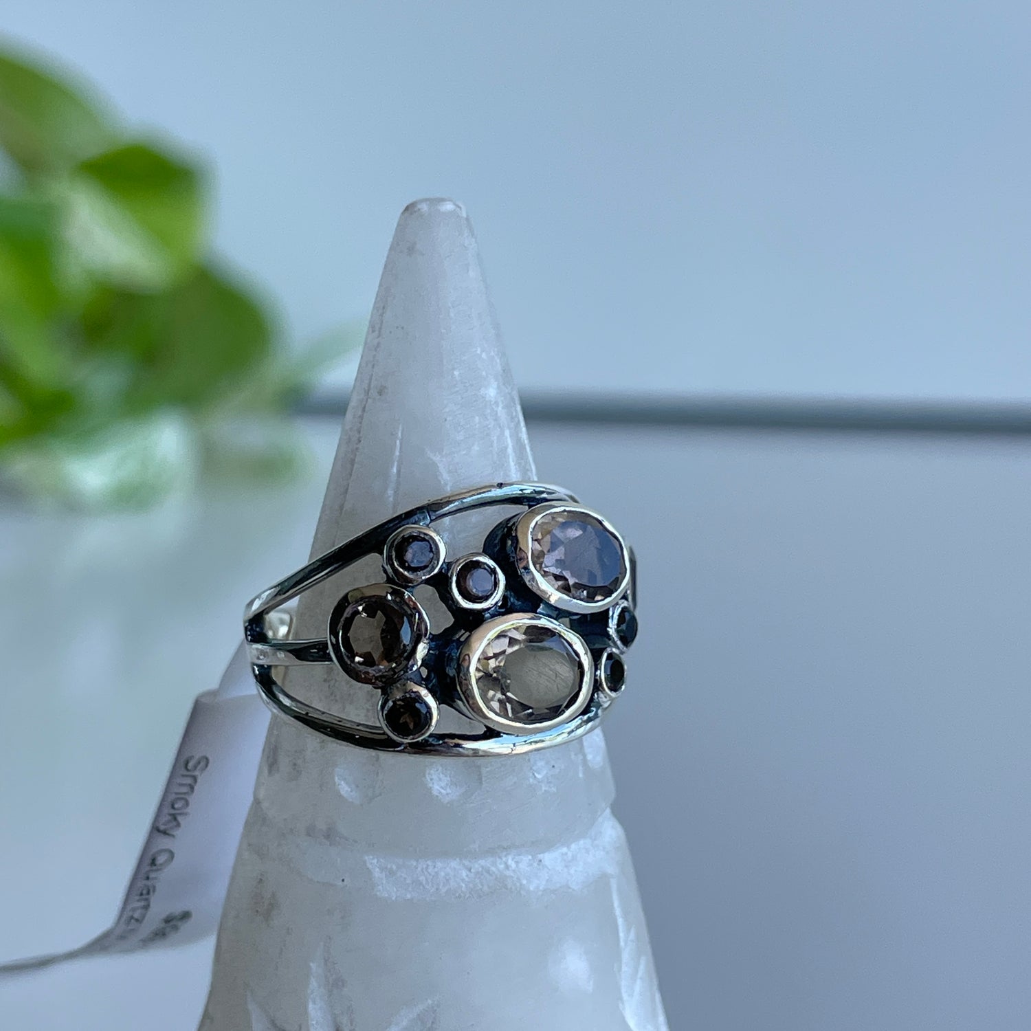 Smoky Quartz Multi Stone Ring