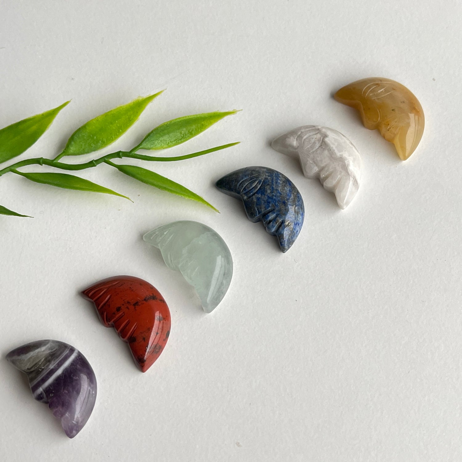 Mixed Crystal Moon With Face
