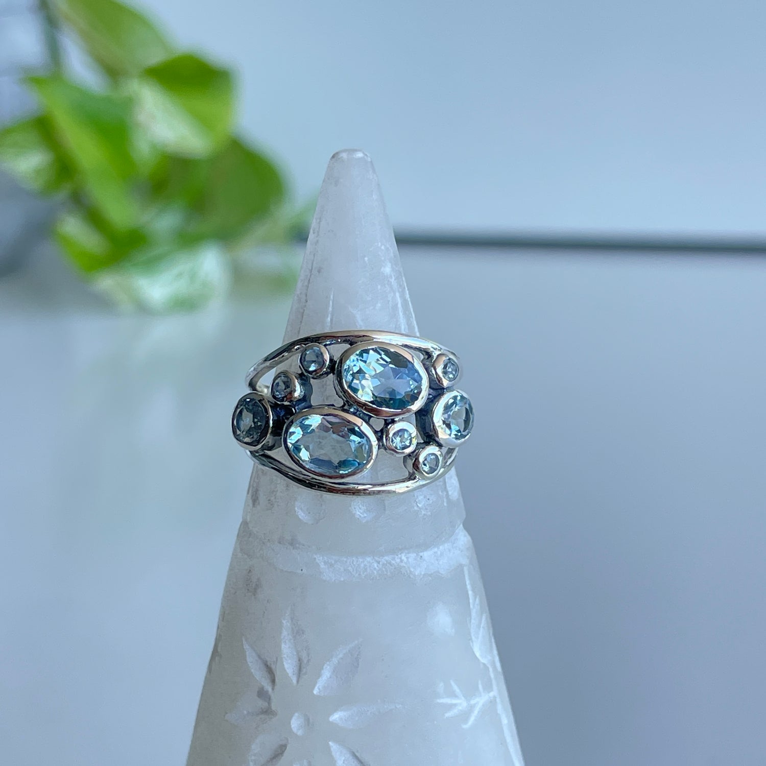 Blue Topaz Multi Stone Ring R3878