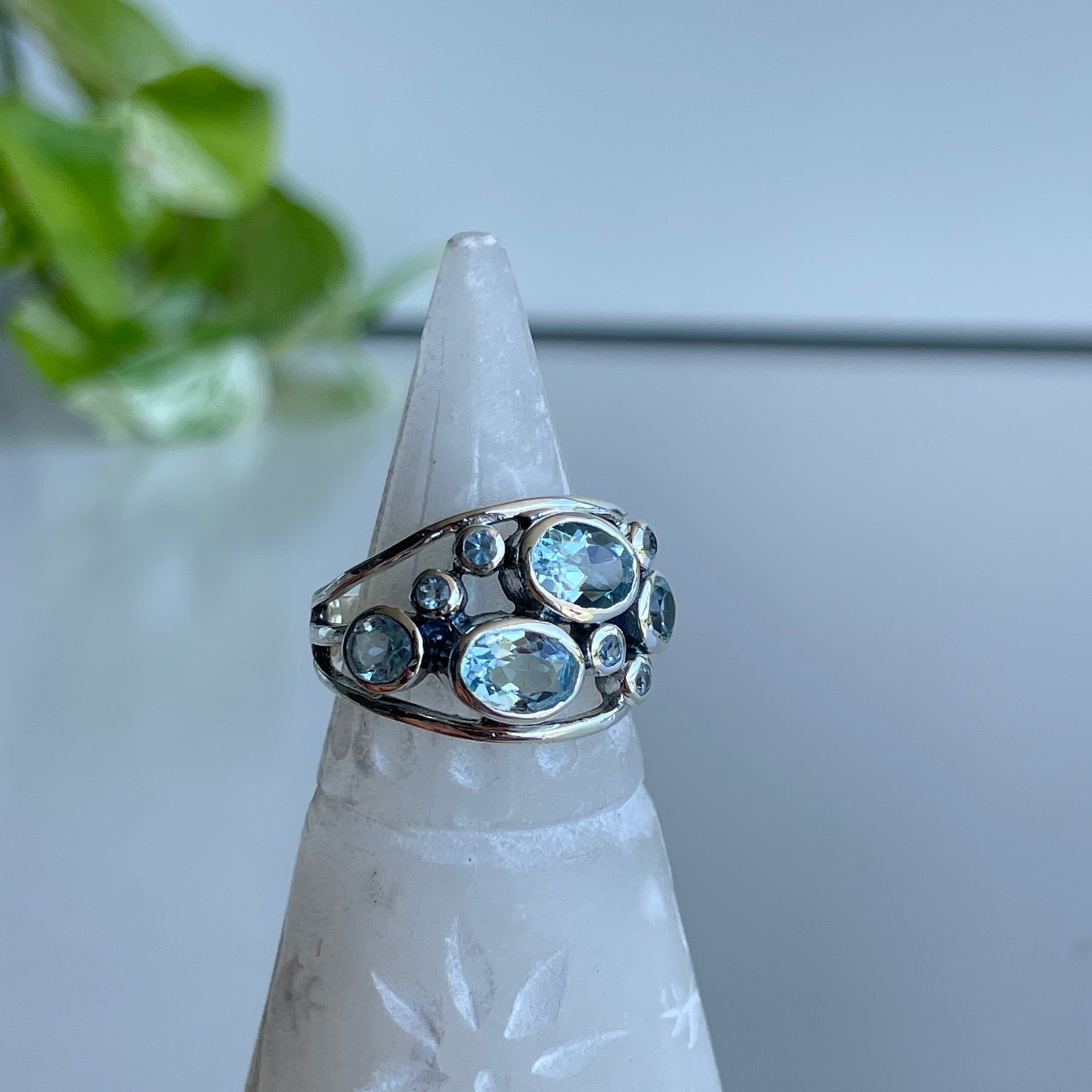 Blue Topaz Multi Stone Ring R3878