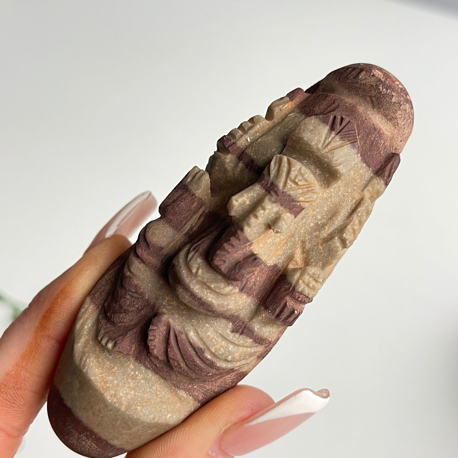 Shiva Lingham With Ganesha Carving 7cm Approx