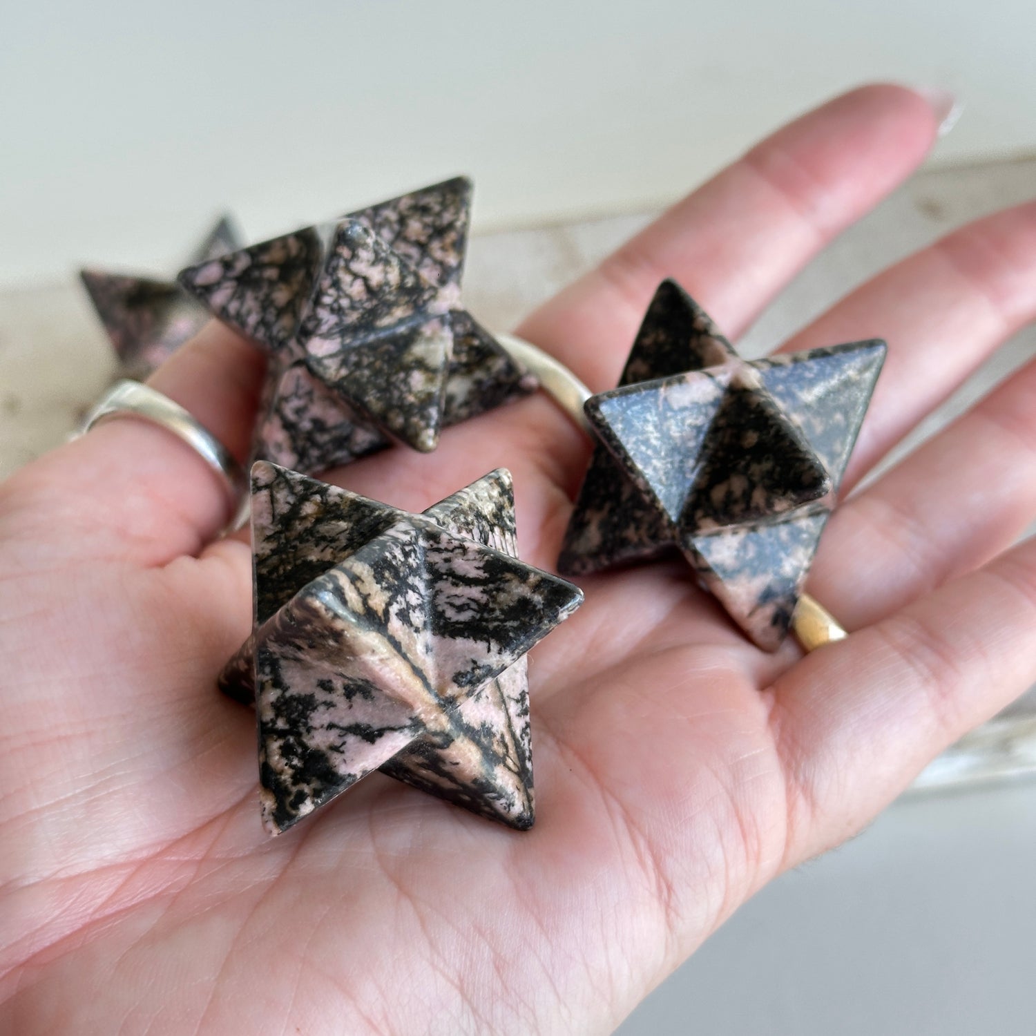 Rhodonite Merkaba 2.5cm