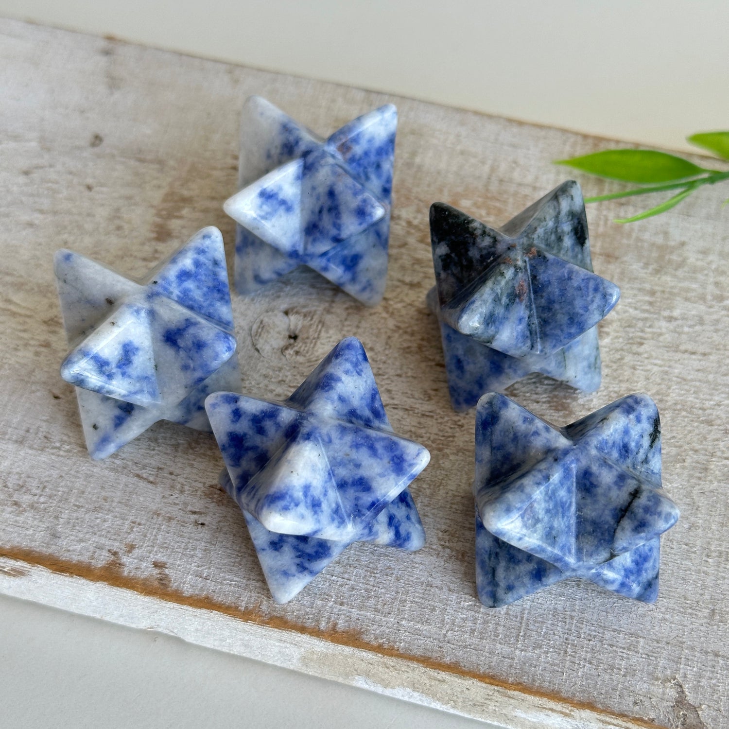 Blue Quartz Merkaba 2.5cm .