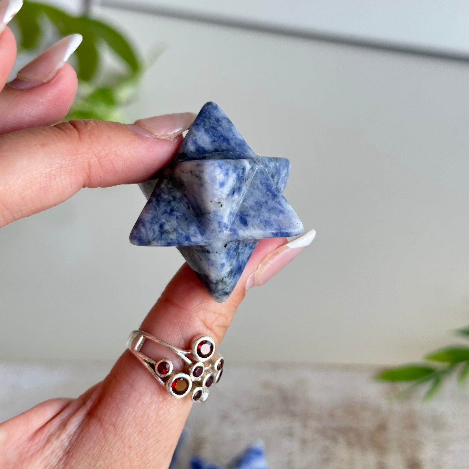 Blue Quartz Merkaba 2.5cm .