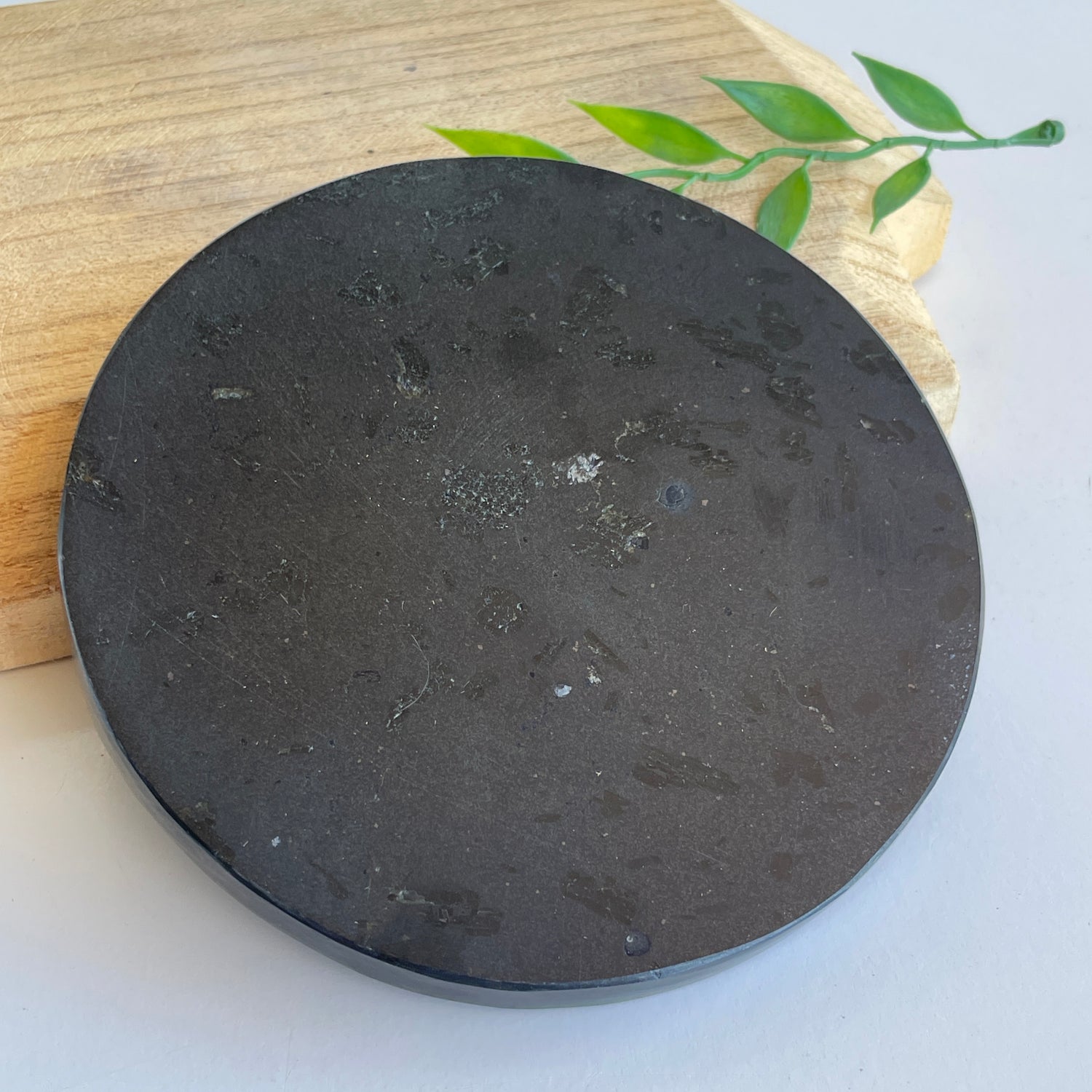 Black Tourmaline Charging Plate 12cm