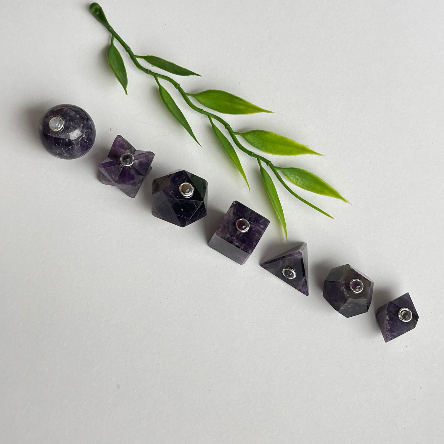 Sacred Geometry Amethyst Set With Chakras