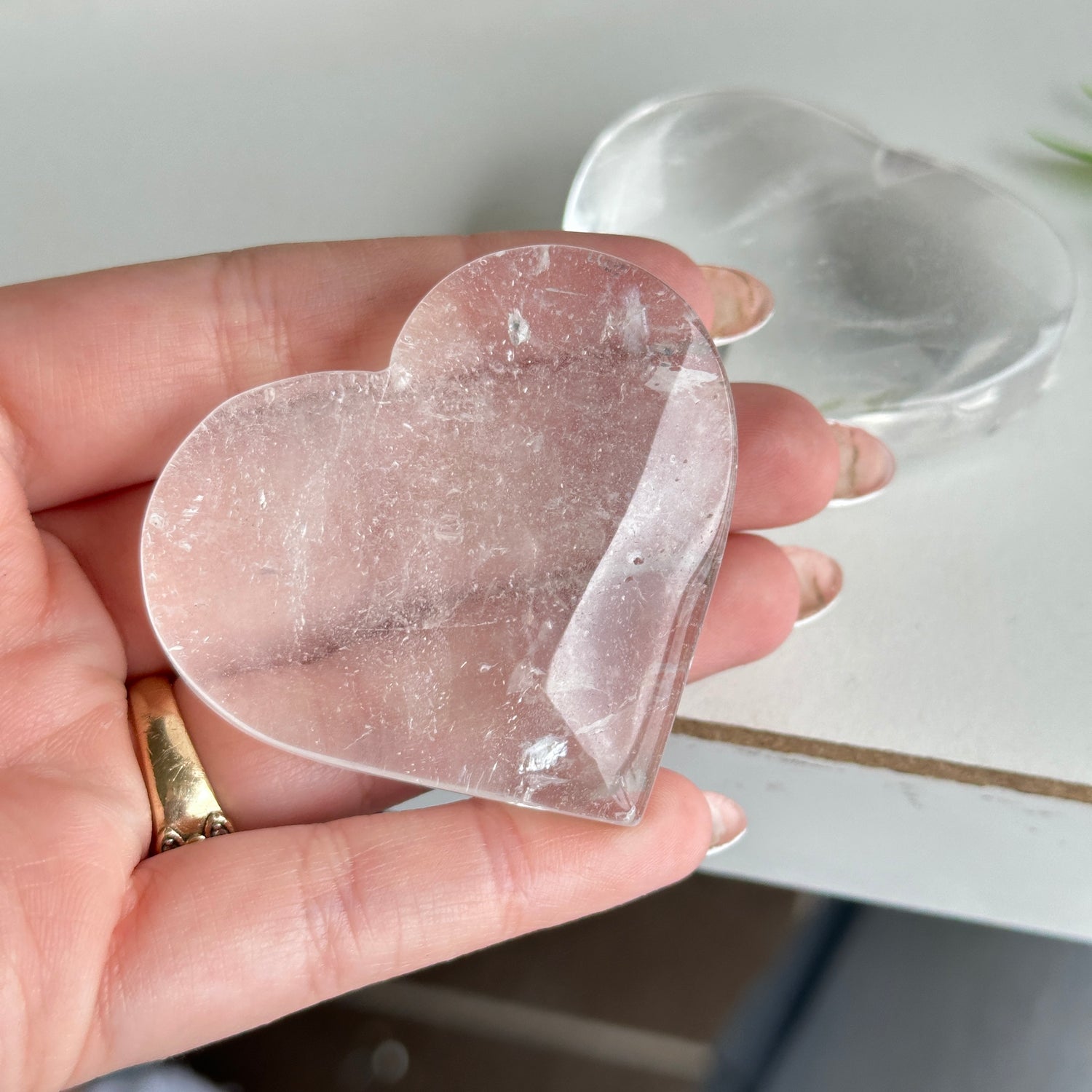 Clear Quartz Heart Medium