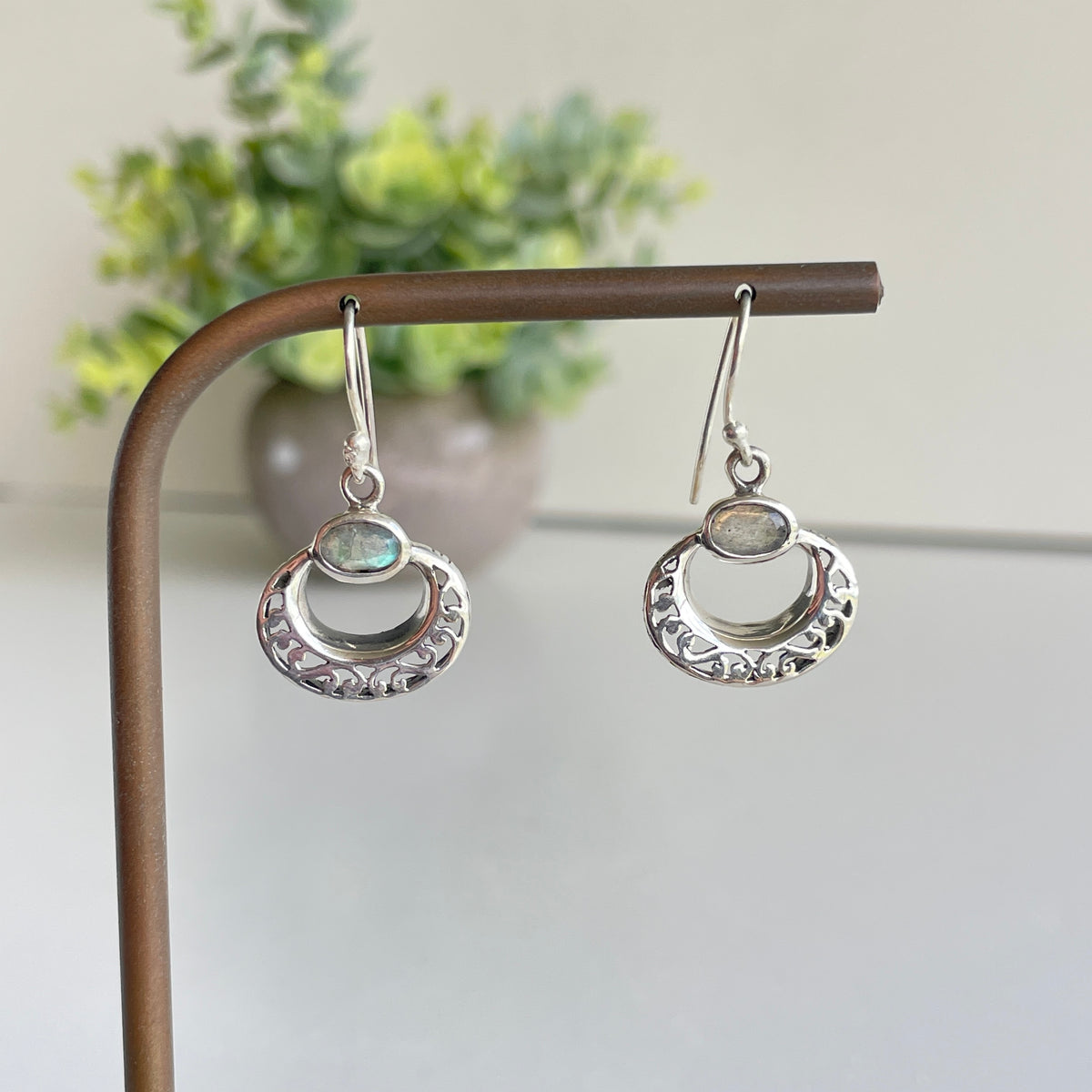 Labradorite Oval Earrings