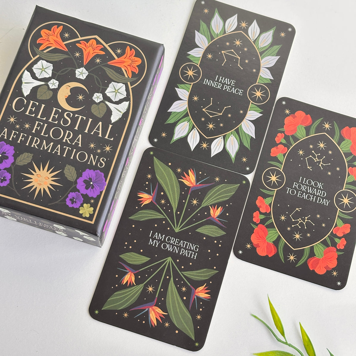 Celestial Flora Affirmation Cards