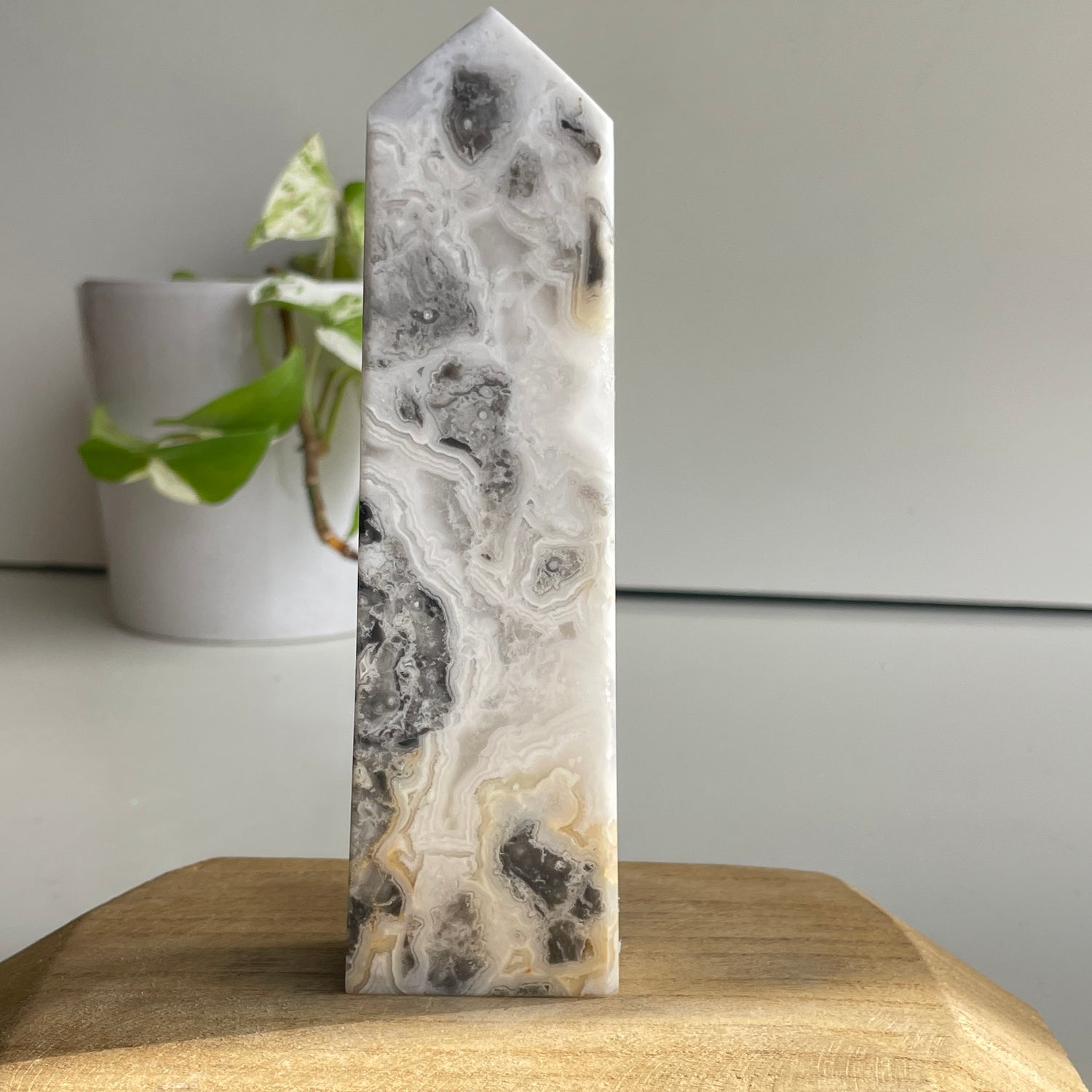 Crazy Lace Agate Obelisk 16.1cm