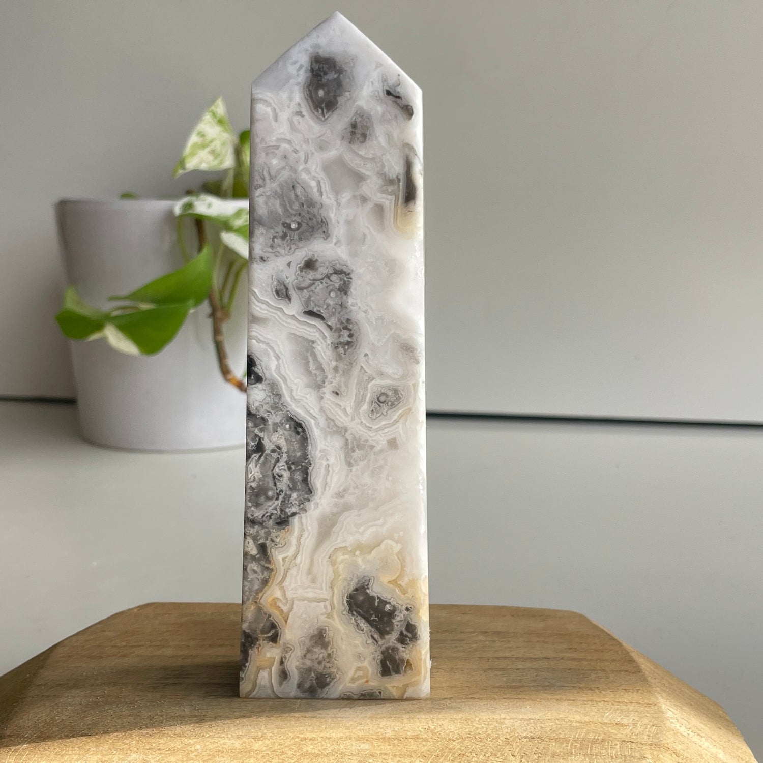 Crazy Lace Agate Obelisk 16.1cm