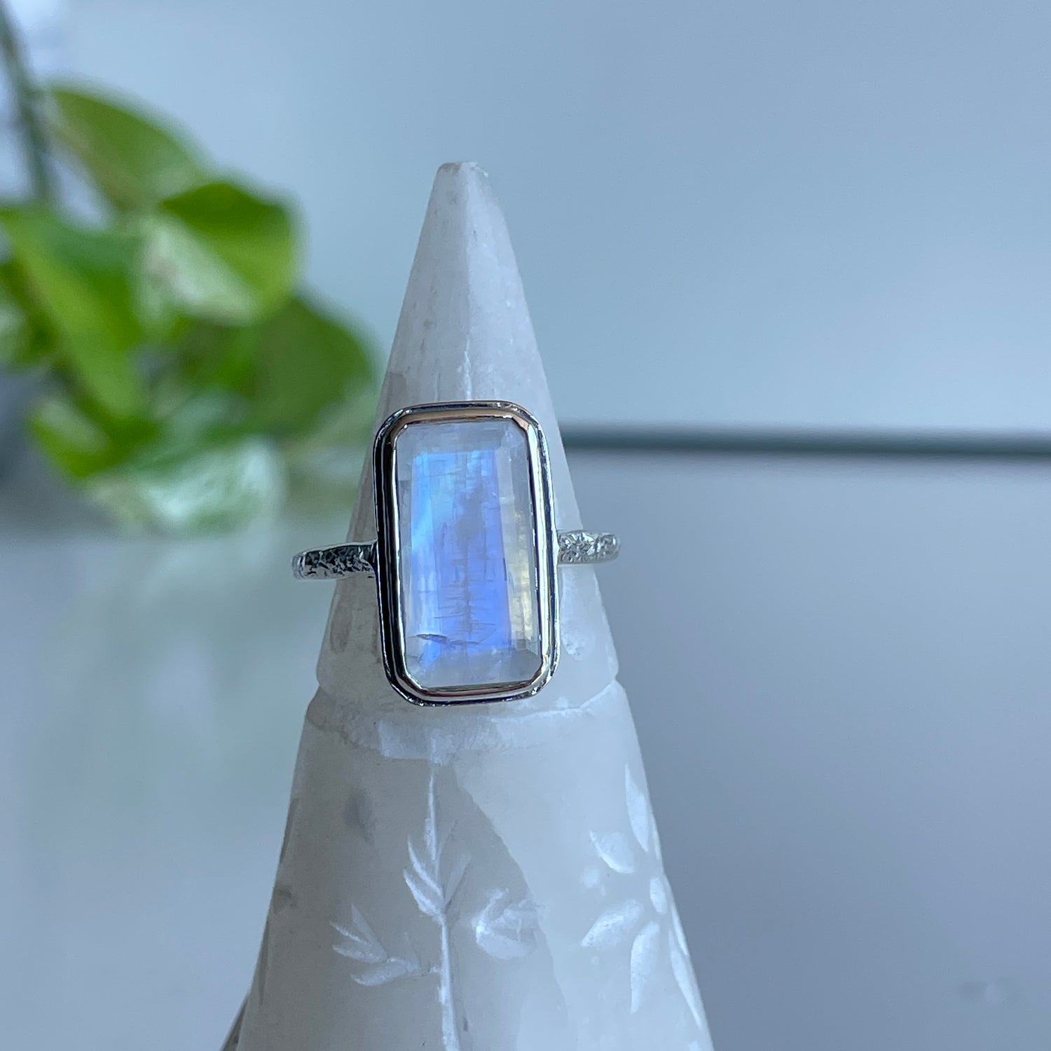 Moonstone Rectangle Ring R4843