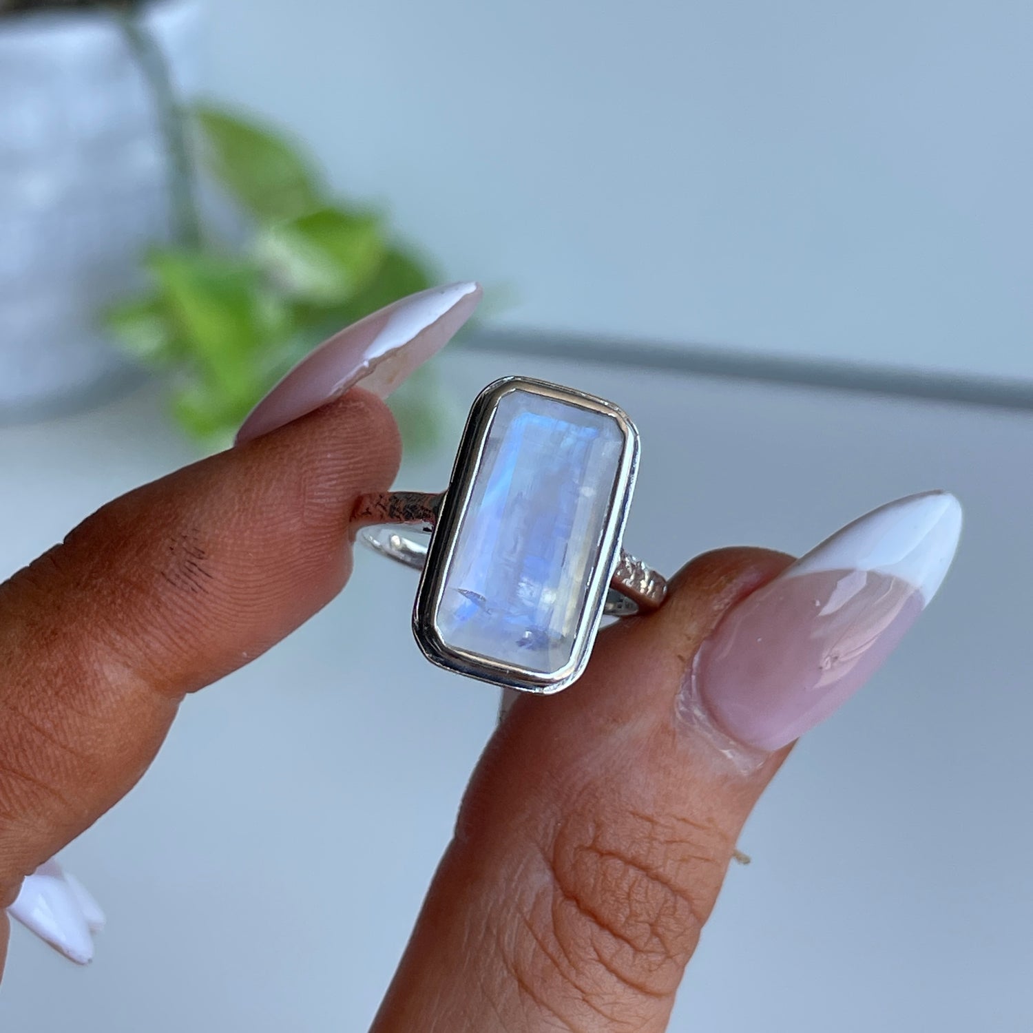 Moonstone Rectangle Ring R4843