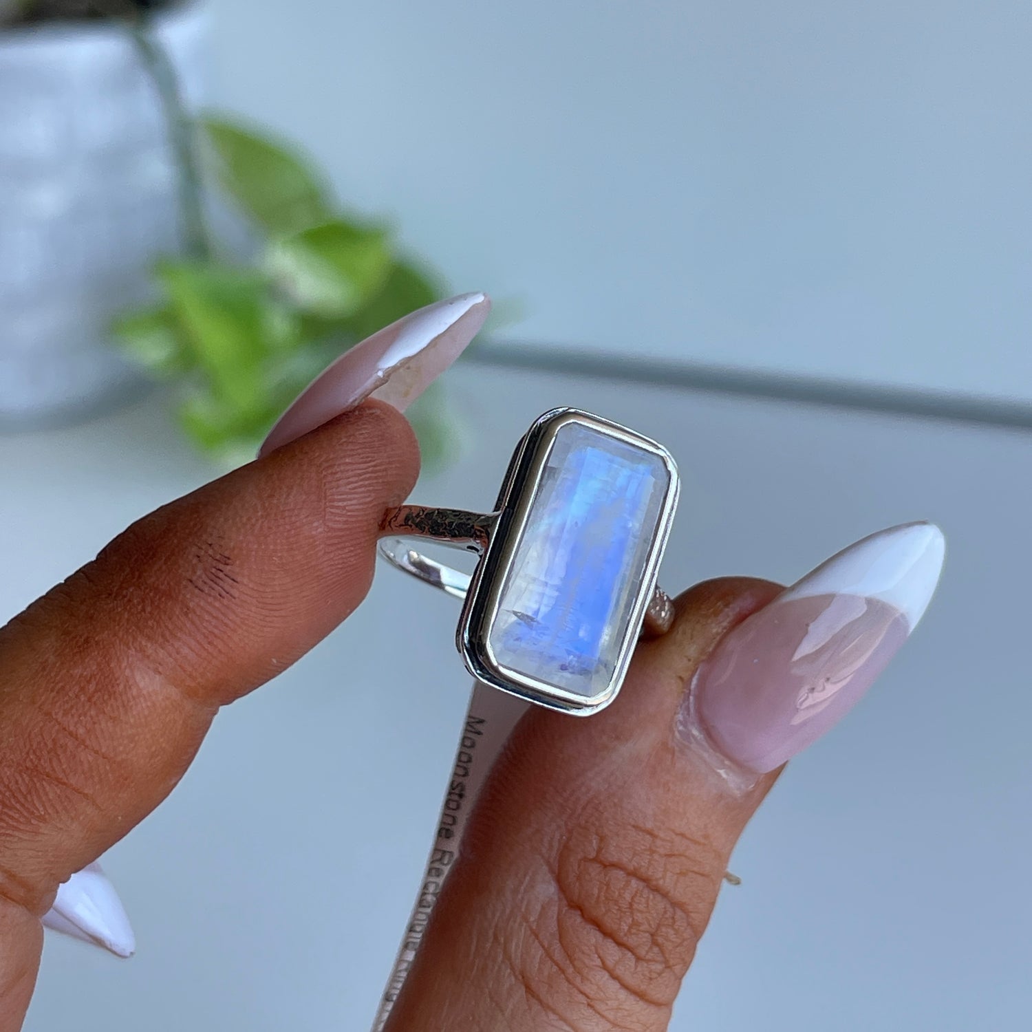 Moonstone Rectangle Ring R4843