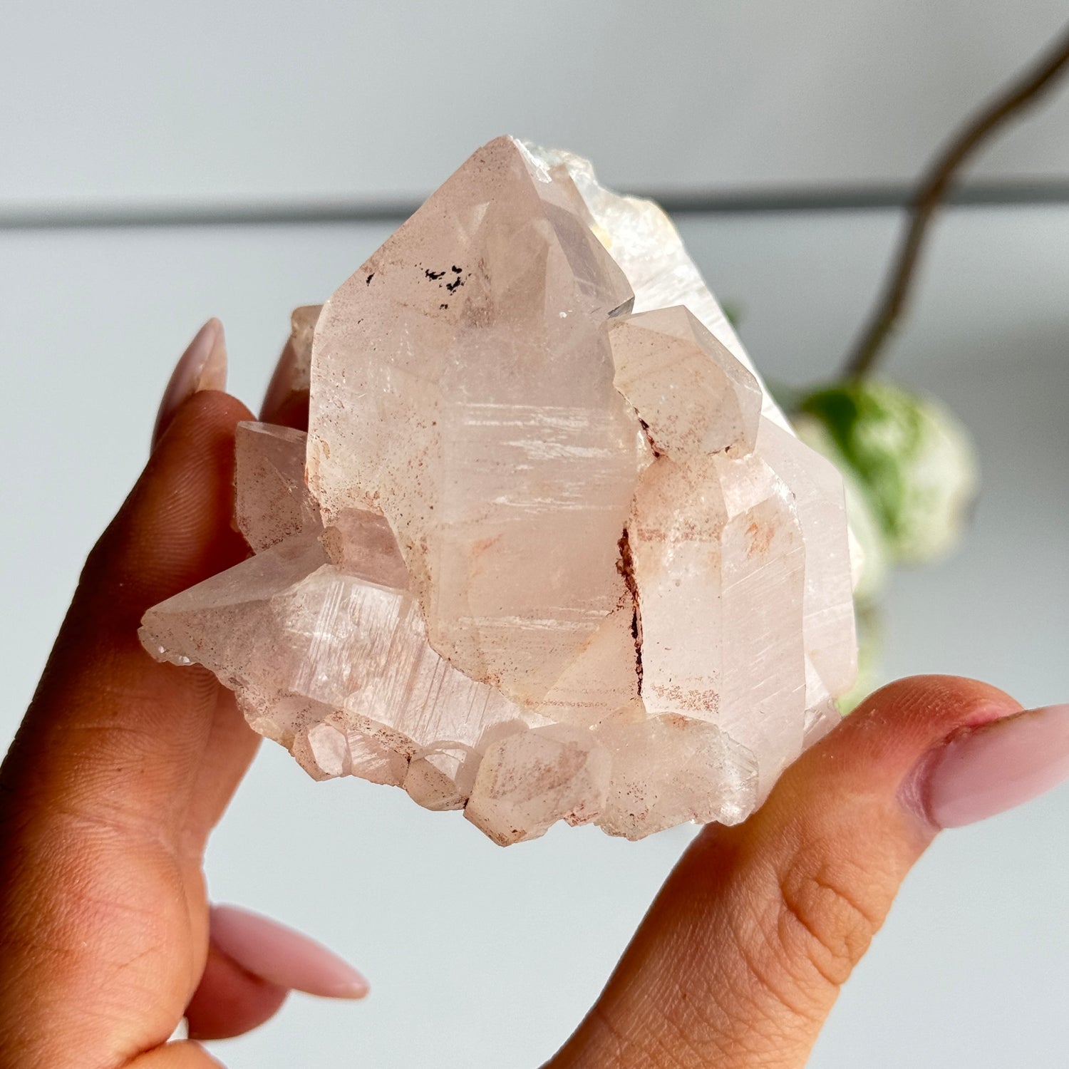 Pink Himalayan Quartz Cluster 146g