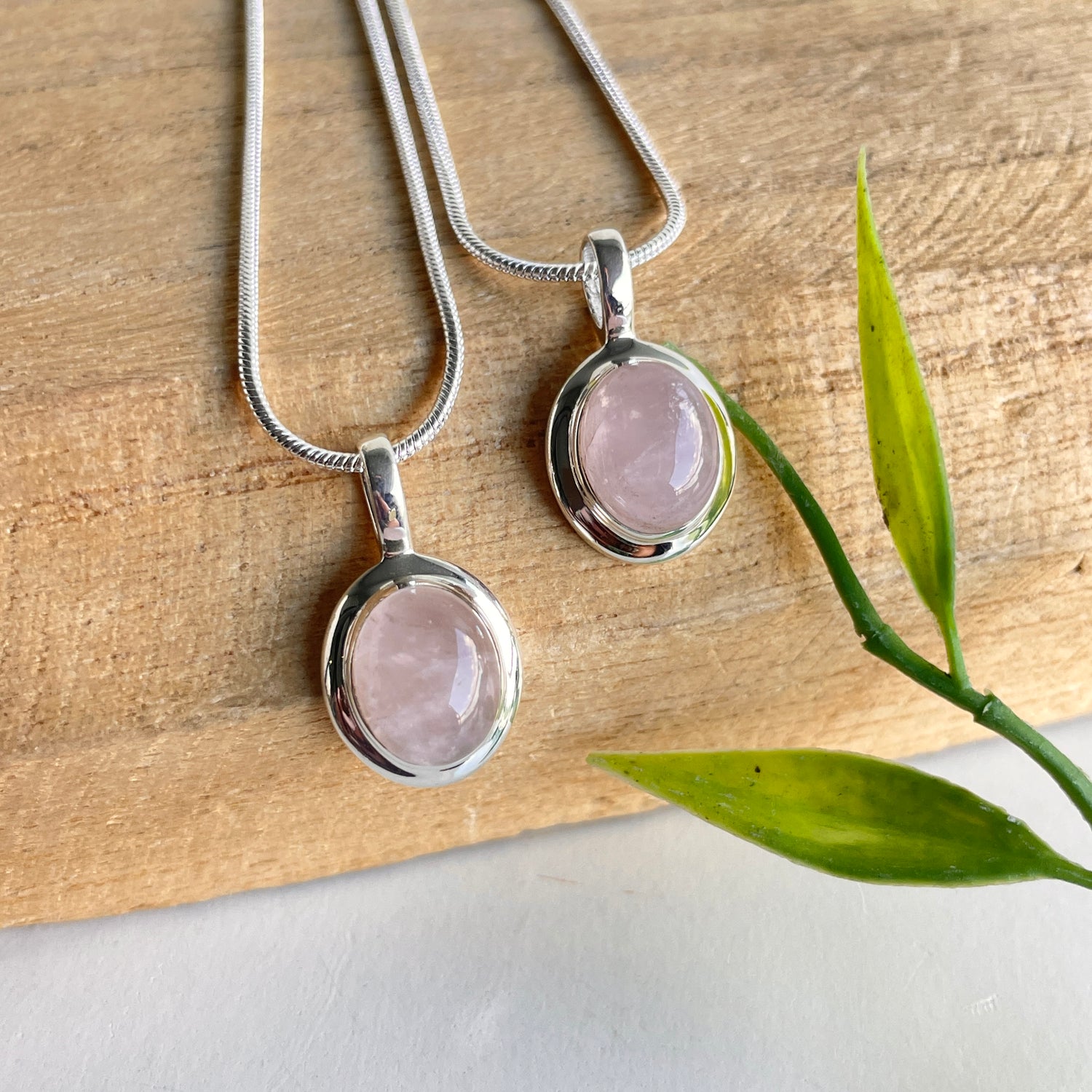 Rose Quartz Oval Pendant