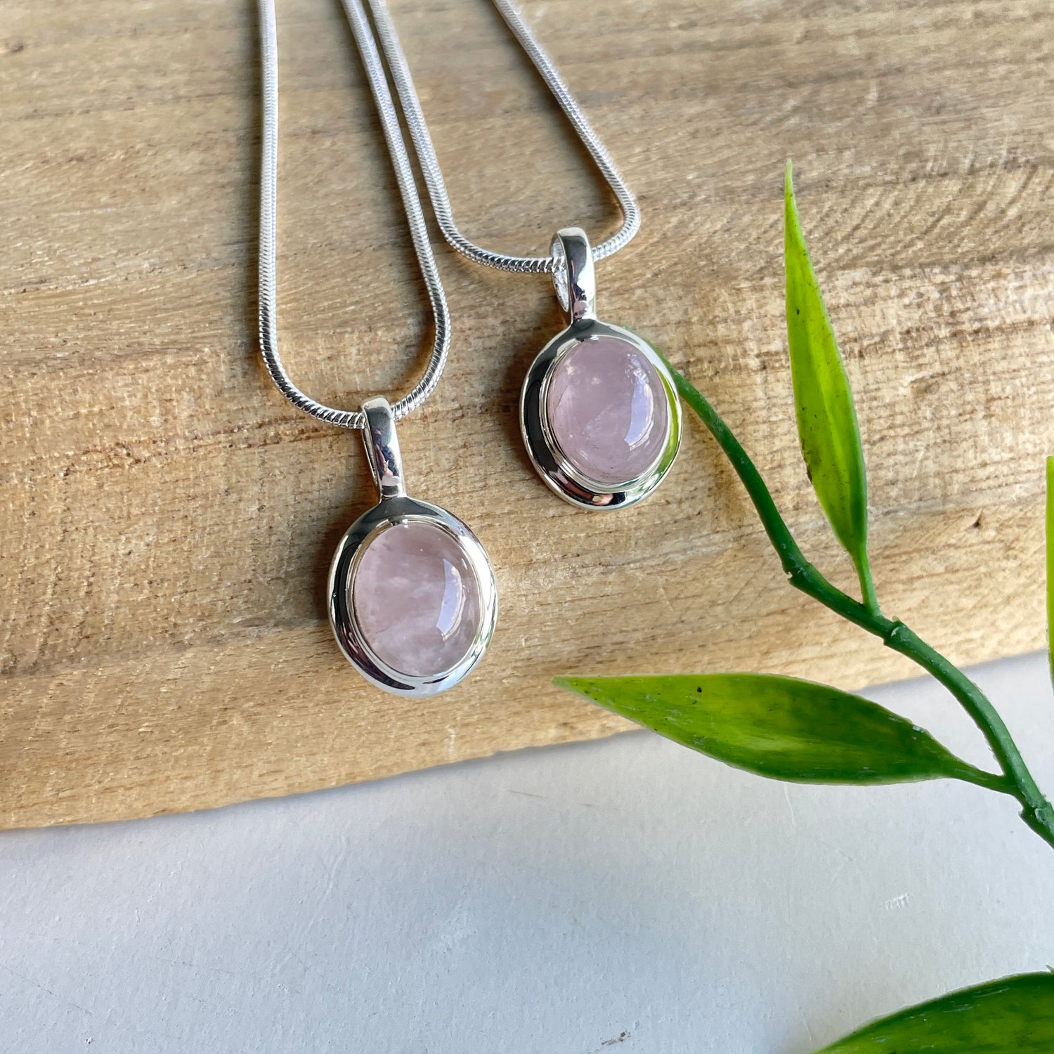Rose Quartz Oval Pendant