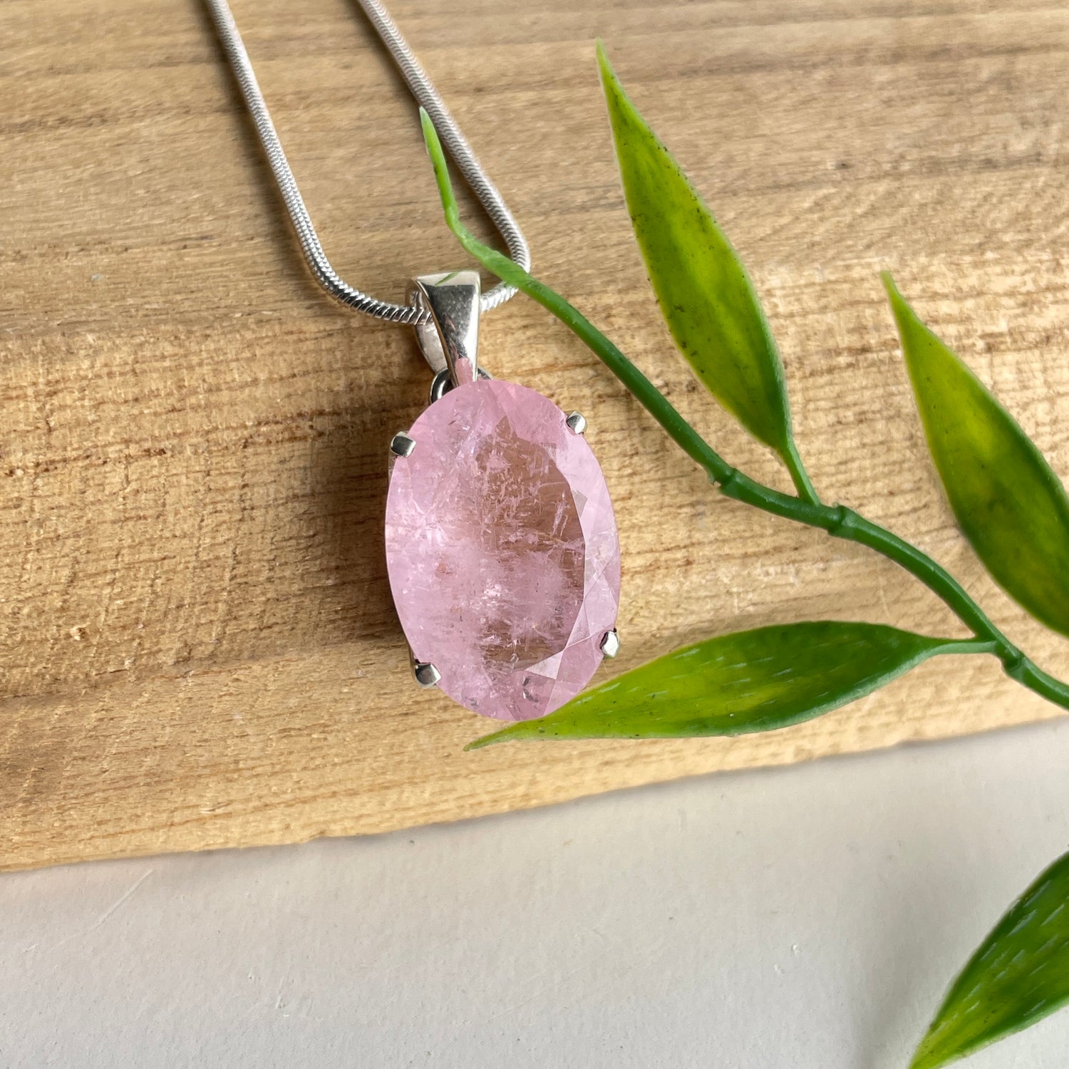 Morganite Oval Pendant
