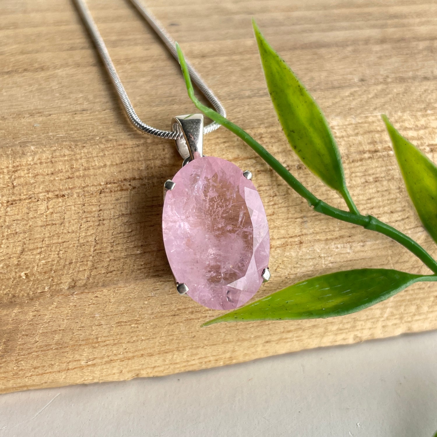 Morganite Oval Pendant