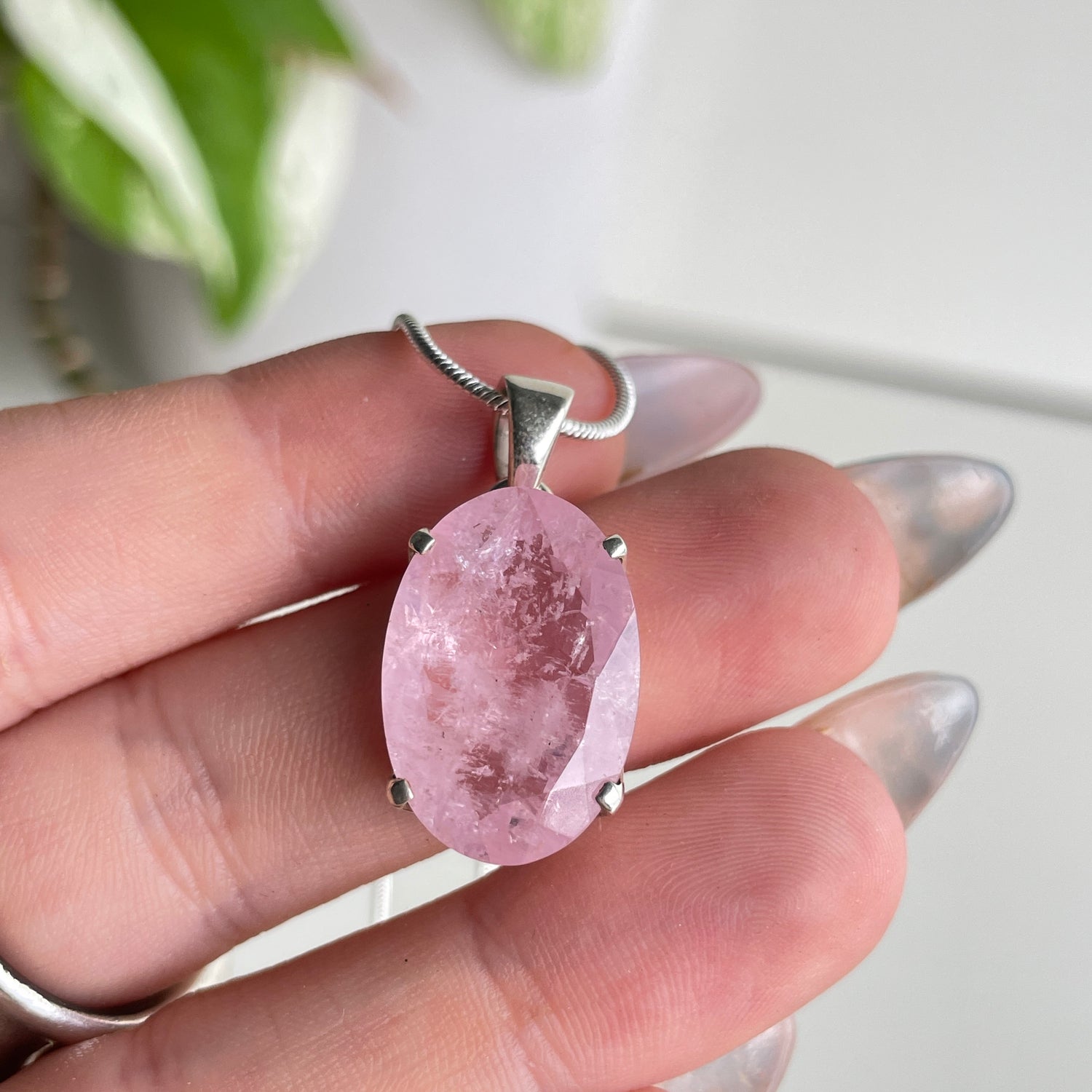 Morganite Oval Pendant