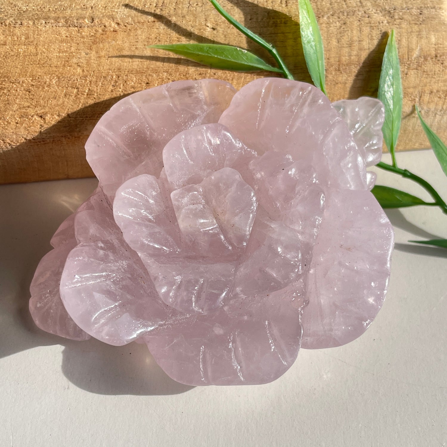 Rose Quartz Flower 9.1cm