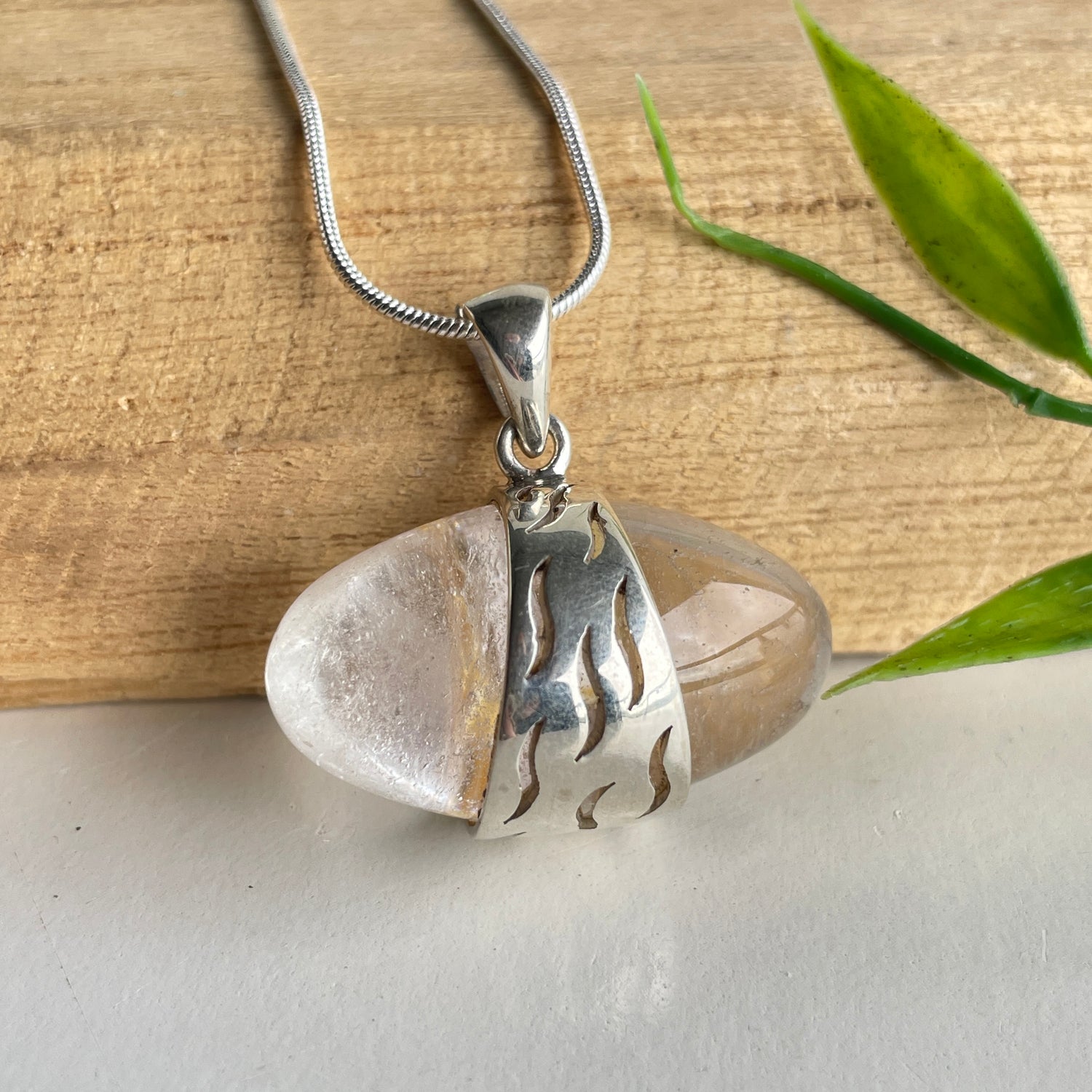 Clear Quartz Lingham Pendant