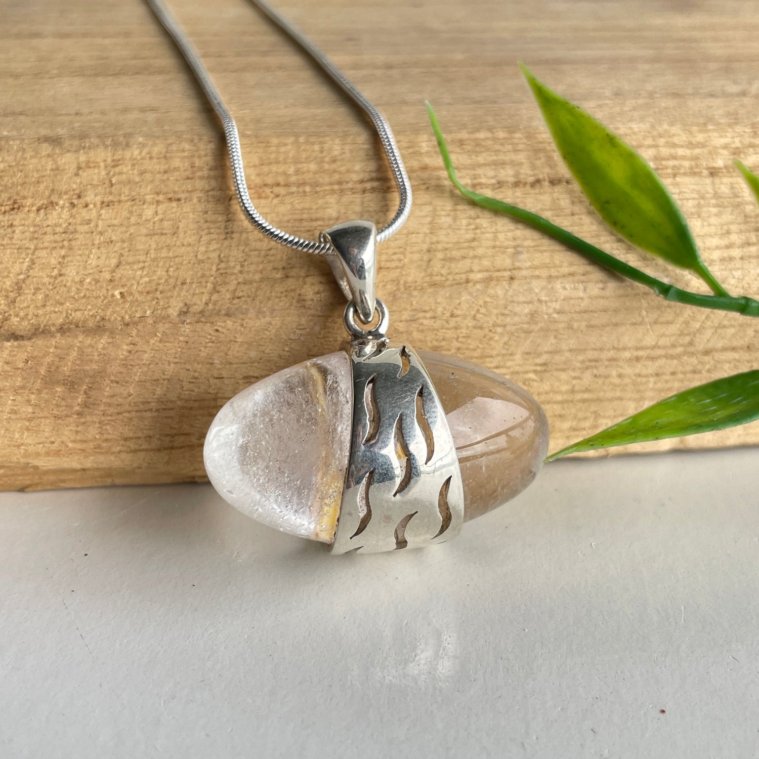 Clear Quartz Lingham Pendant